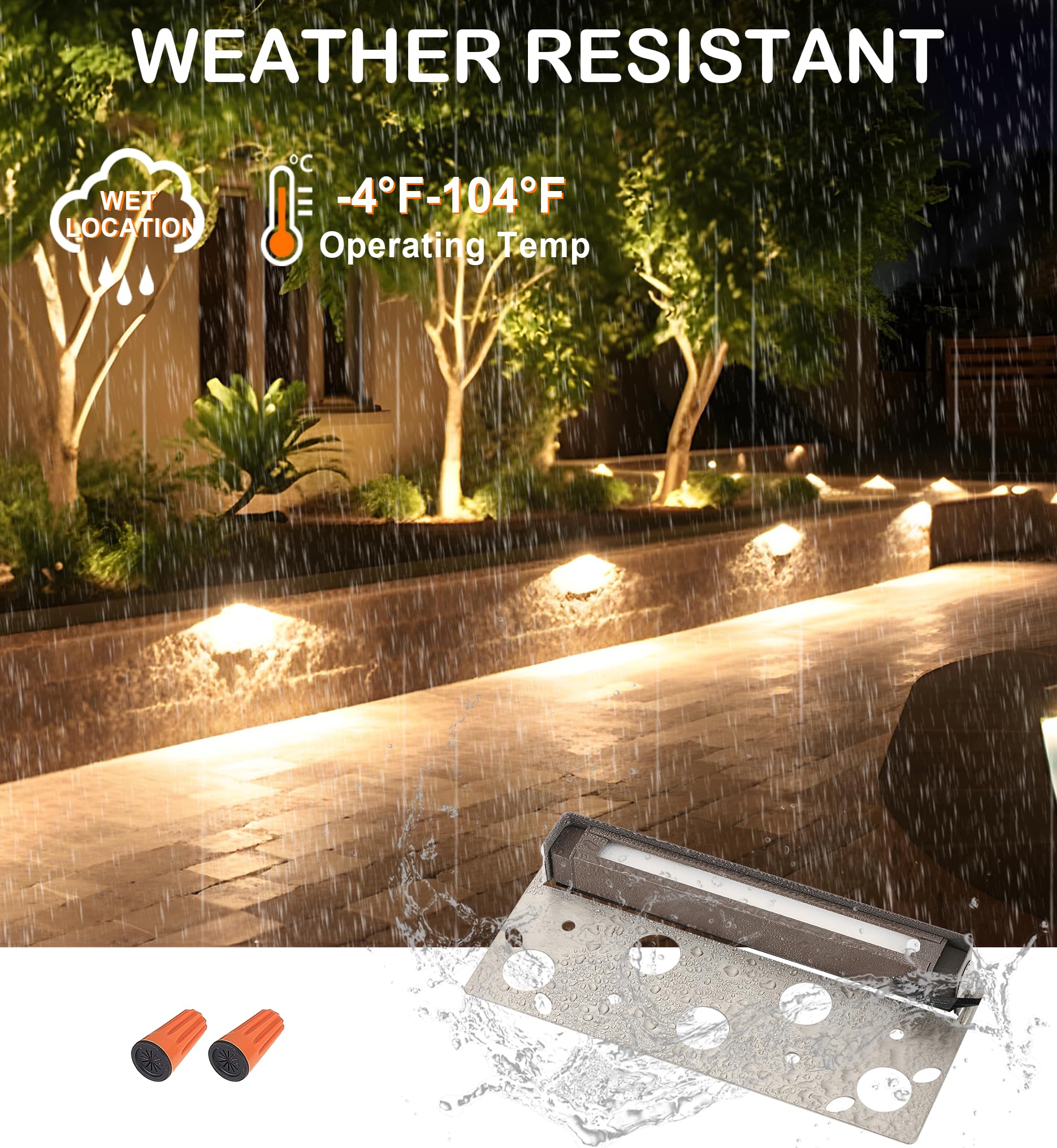 Cloudy Bay [8 Pack] 7 Inch 5W 5Cct Hardscape Paver Light,Retainng Wall Lights Outdoor,Ip65 Waterproof,2700K/3000K/3500K/4000K/50