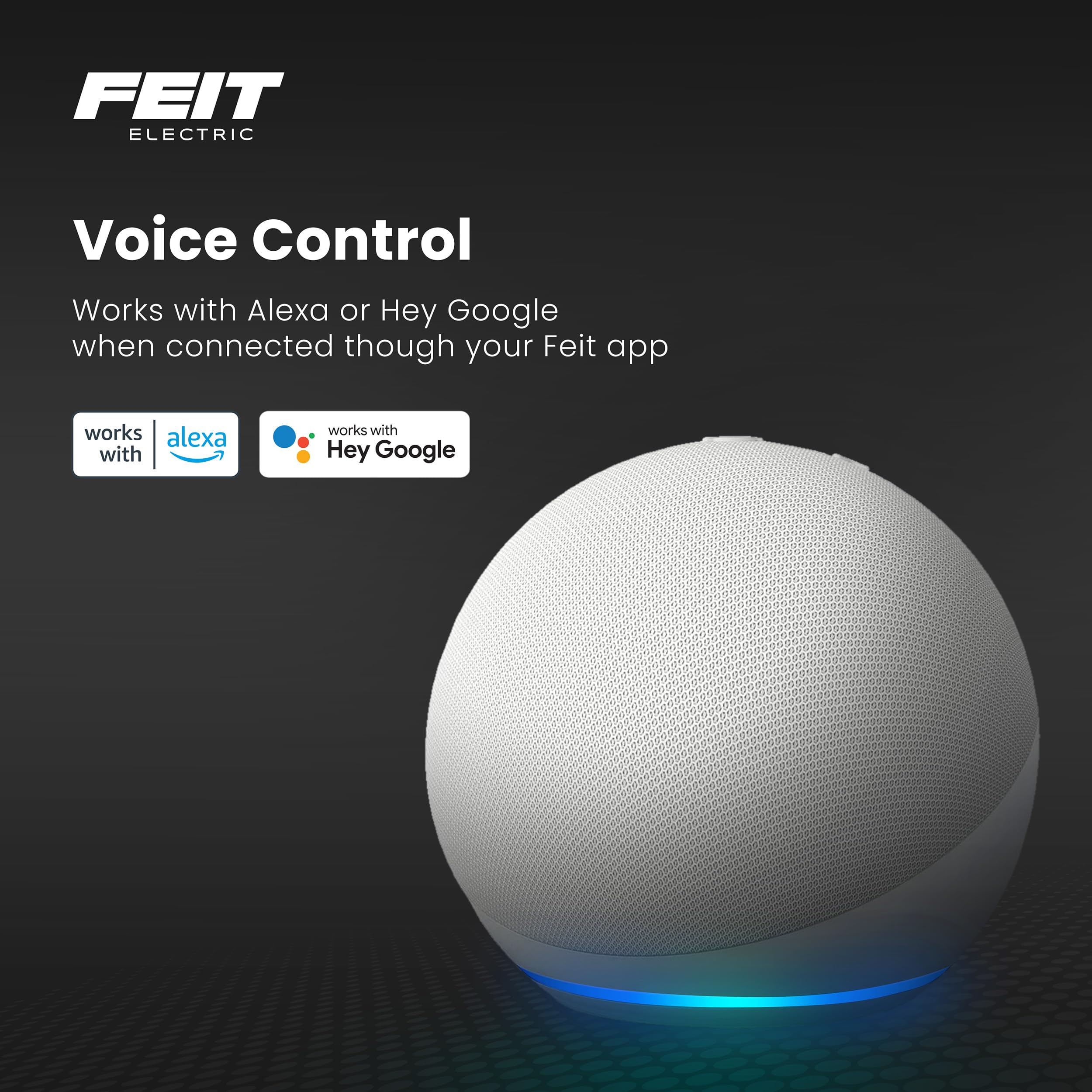 Feit Electric Smart LED Garage Light, RGBW 3 Panel, WiFi, E26, 4000 Lumens, Works with Alexa & Google Home, Model ADJ4000/RGBW