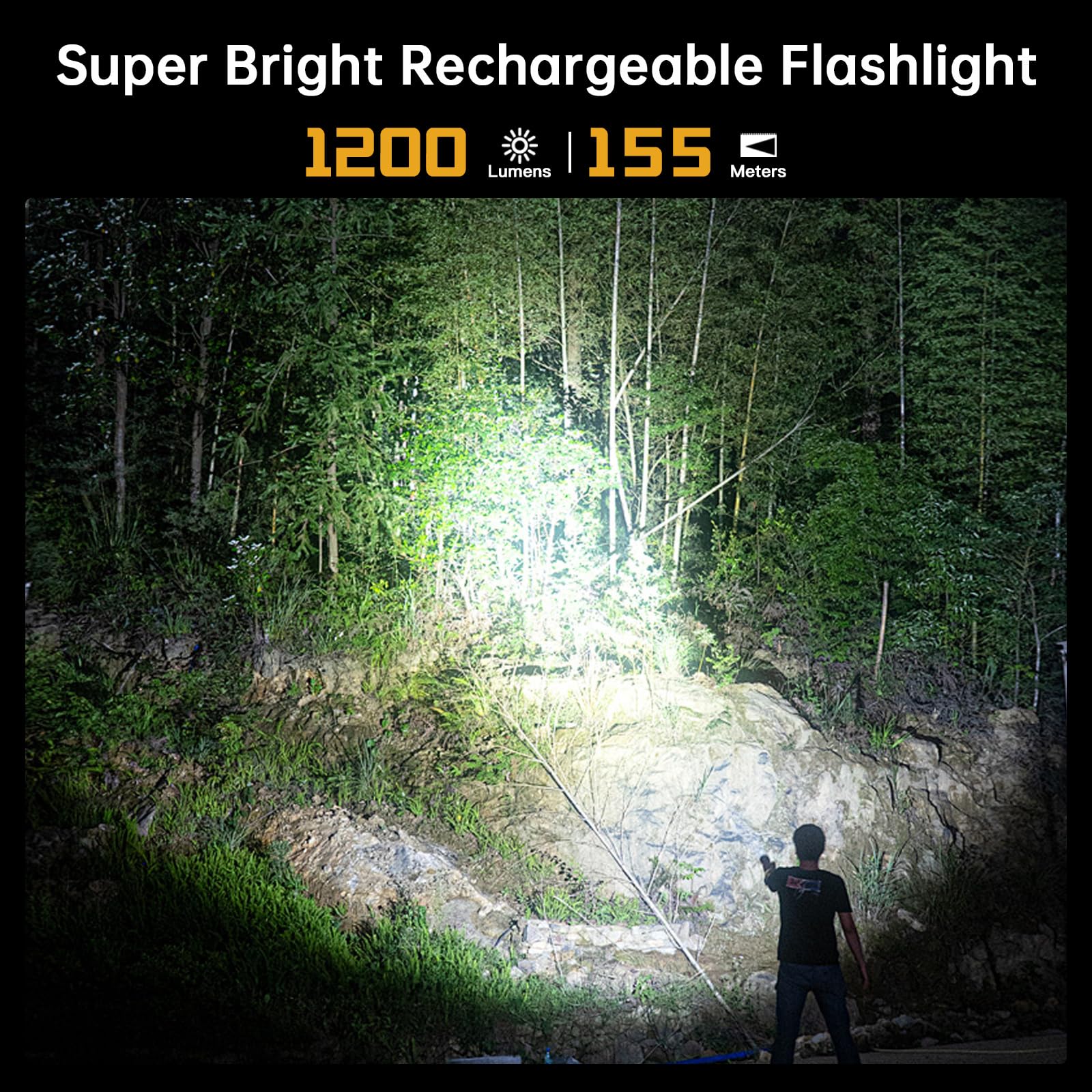 Wurkkos FC11C LED Flashlight - 1200 Lumen, IP67 Waterproof, Magnetic Tailcap, Black Aluminum, Ideal for Emergency & Outdoor Use