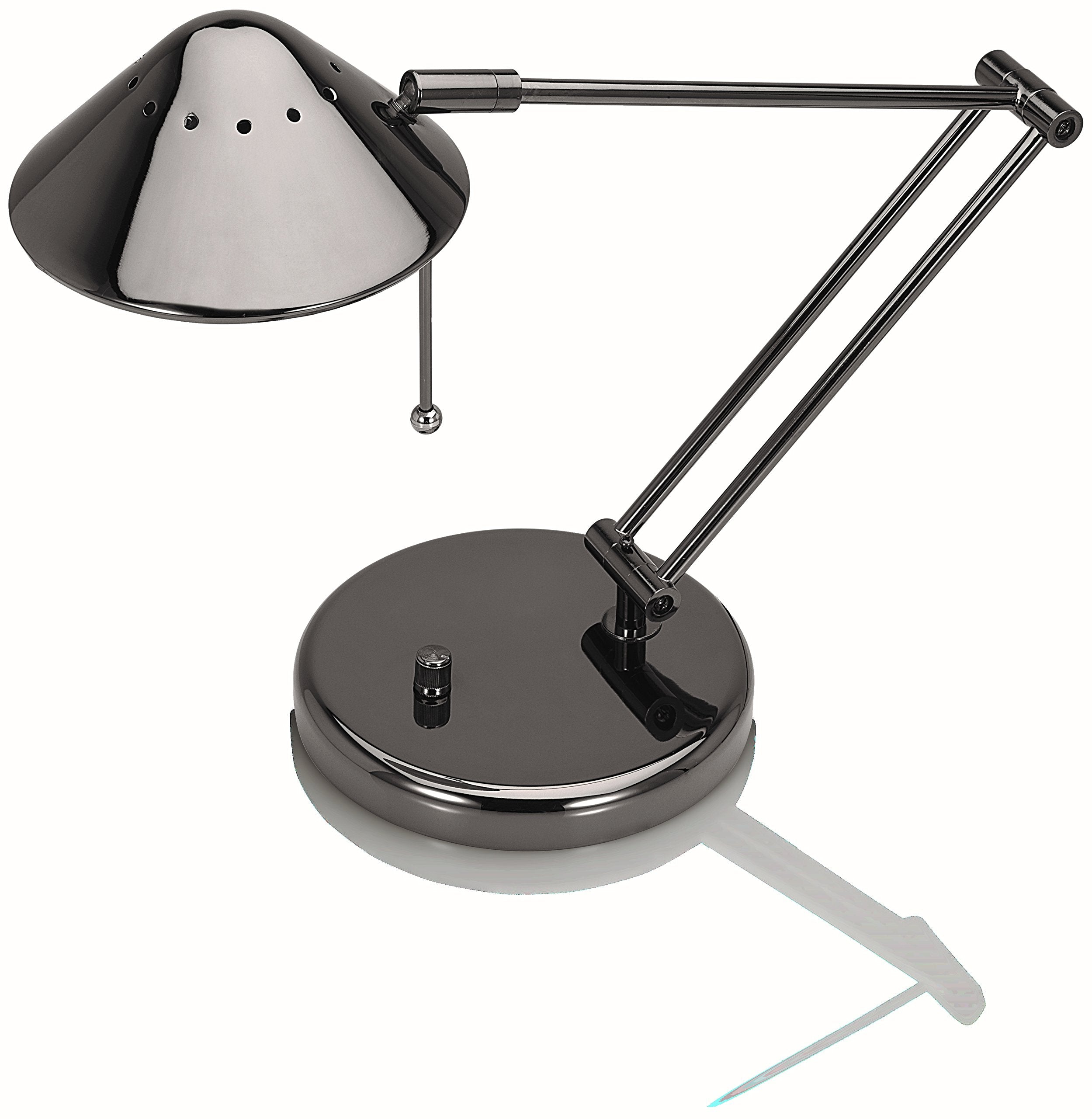 V-Light Desk Lamp, Table Lamp, Desk Light with 3 point Adjustable Arm, Bedside Lamps, Black Chrome