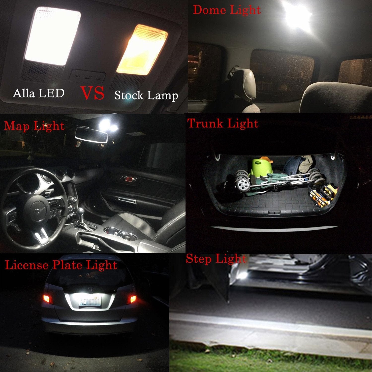 Alla Lighting 4X 800 Lumens De3175 De3021 De3022 Led Bulb Can-Bus Xtreme Super Bright 6000K Xenon White 31Mm(1.25&quot;) 3030 Smd Interior Festoon Dome, Map, Trunk, Glove Box, Door Lights Replacement