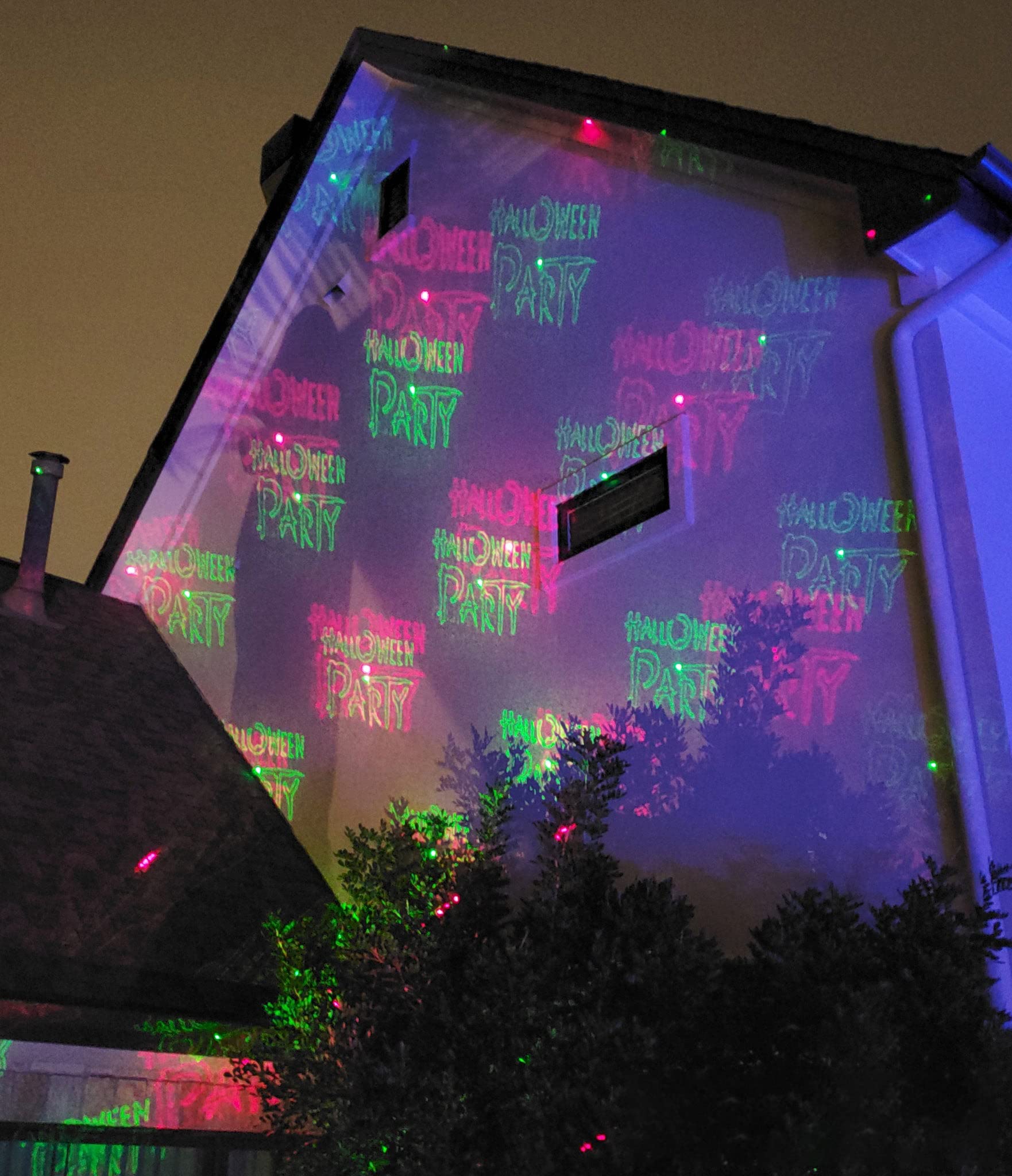 LedMAll RGB Outdoor Laser Lights - Motion Pattern Firefly, 18 Patterns, RF Remote Control, Black Aluminum, Model X-37P