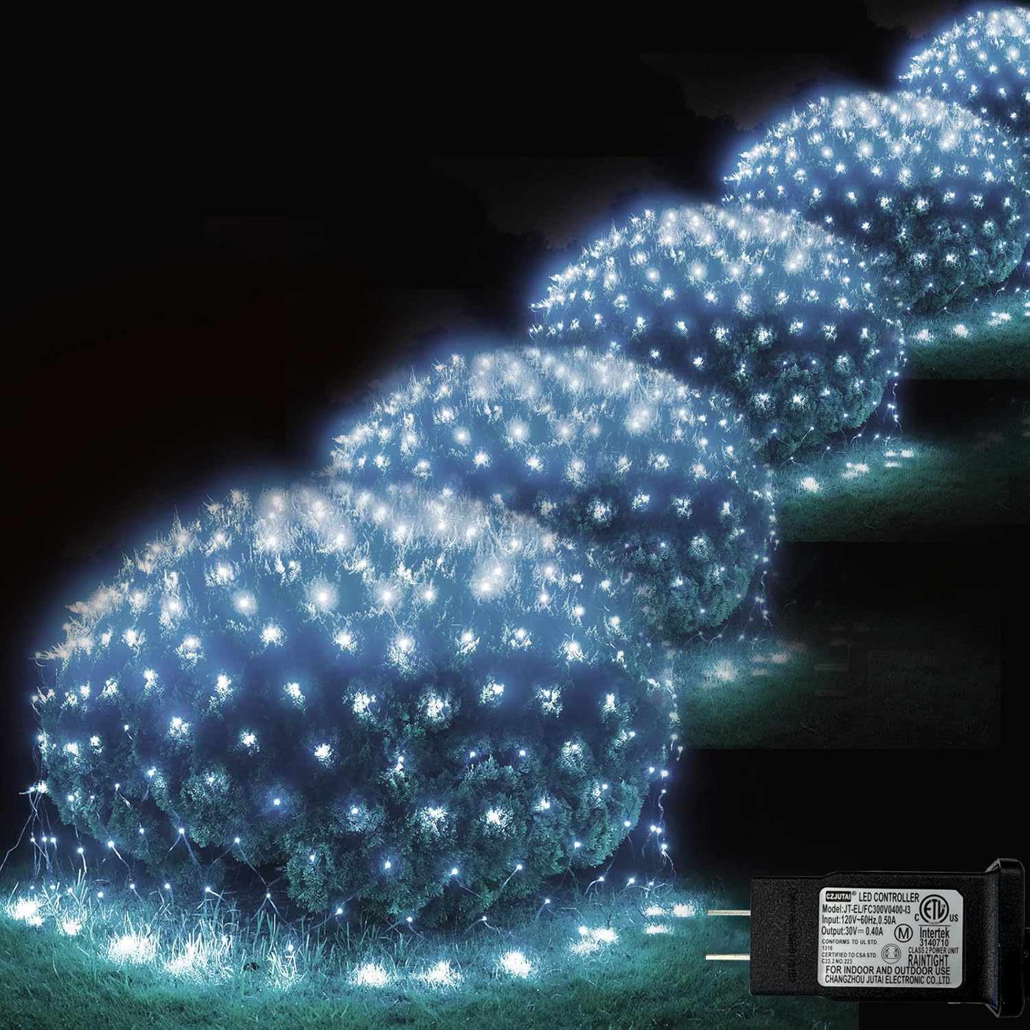 Christmas Net Lights  510 LED Large Outdoor Net Mesh Lights for Bushes 28x5ft  8 Modes Waterproof Twinkle String Lights Connectable for Christmas Hedge Yard Garden Party Decor  Cool White