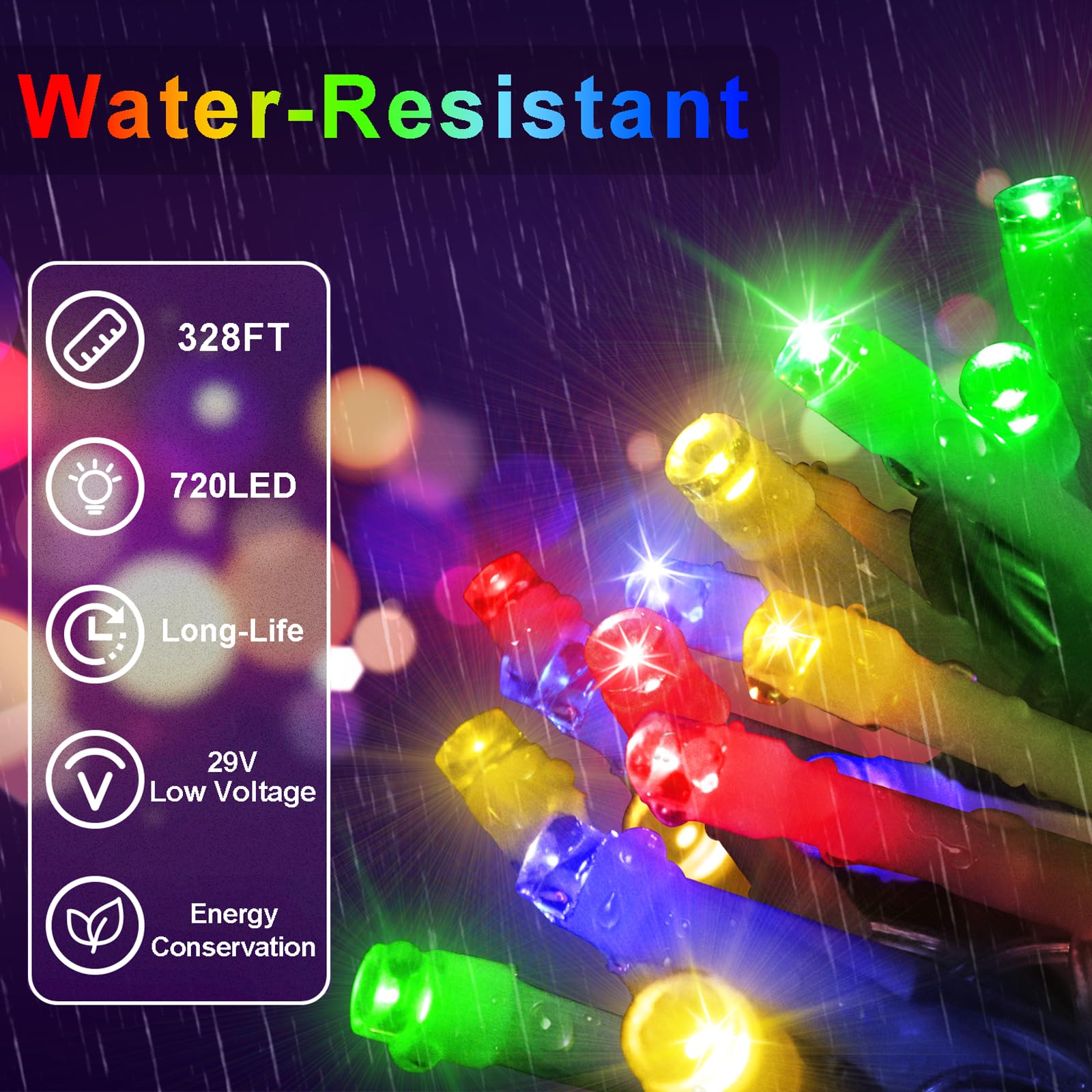 Jxledayy 328 Ft 720 Led Color Changing String Lights - Timer, Warm White To Multicolored