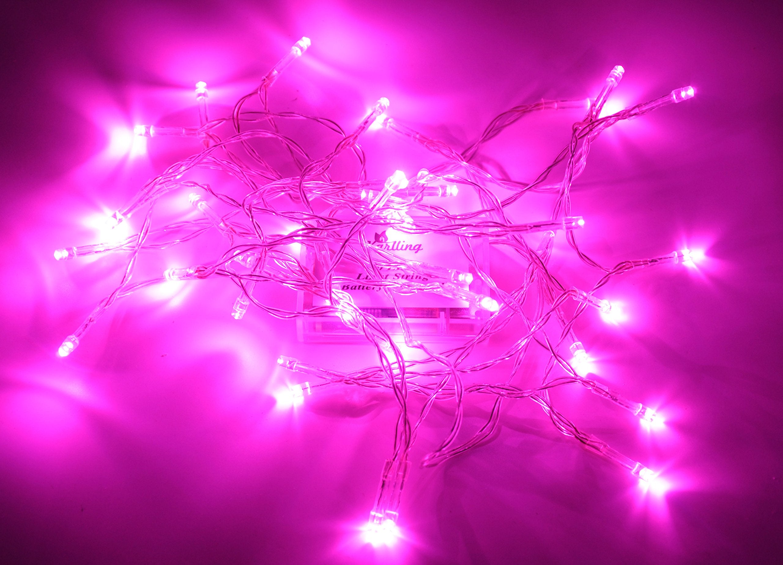 Karlling Pink 40 LED Battery Operated Fairy Light String for Wedding, Party, Xmas, Valentine's Day Decorations