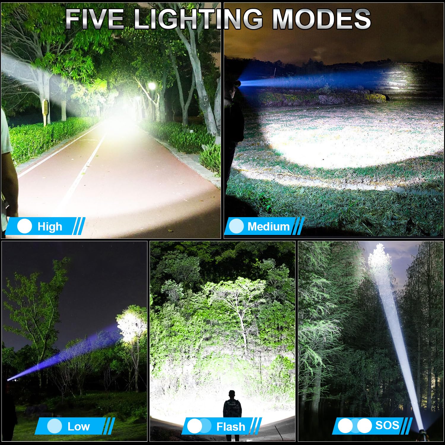 Foleto Headlamp Rechargeable Led 4 Pack, Head Lamp Super Bright, Headlamps For Adults Rechargeable, Ipx6 Waterproof & 90Adjustab