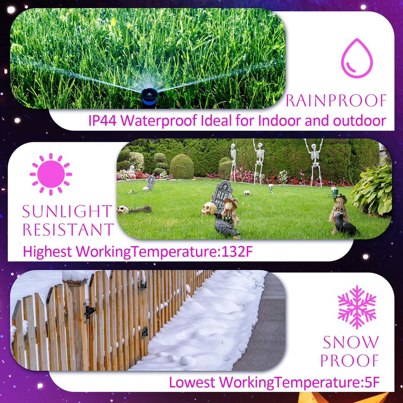 Lingvee Holiday Projector Light With Slides Led Projector Lights Outdoor Reflectors Waterproof Landscape Decorative Lighting Pro