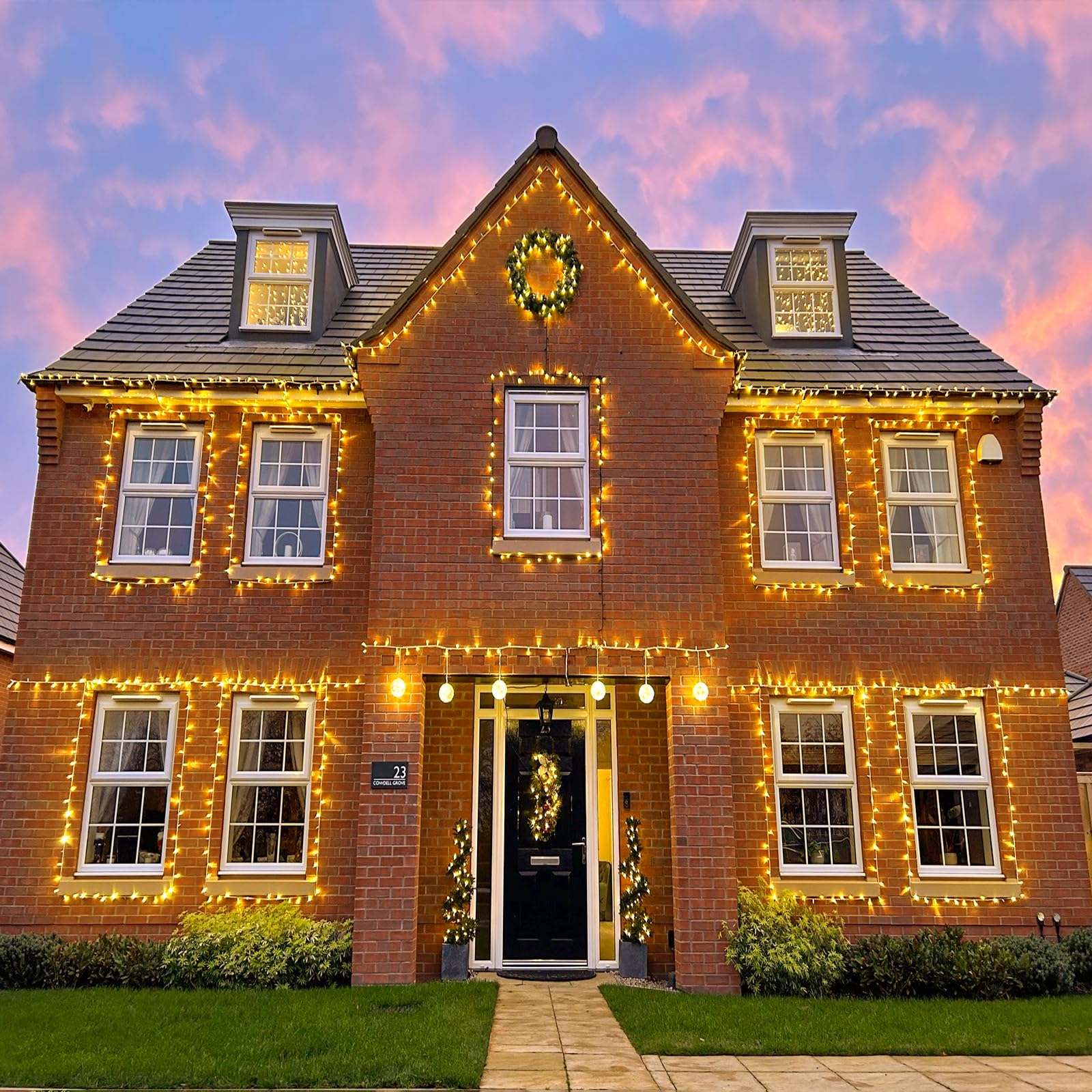 197Ft 600 Led Christmas Lights Outdoor  Warm White Christmas Lights Indoor 8 Modes Clear Wire  Plug In Twinkle Fairy String Light For Outside Bedroom Wedding Xmas Tree Party Decorations