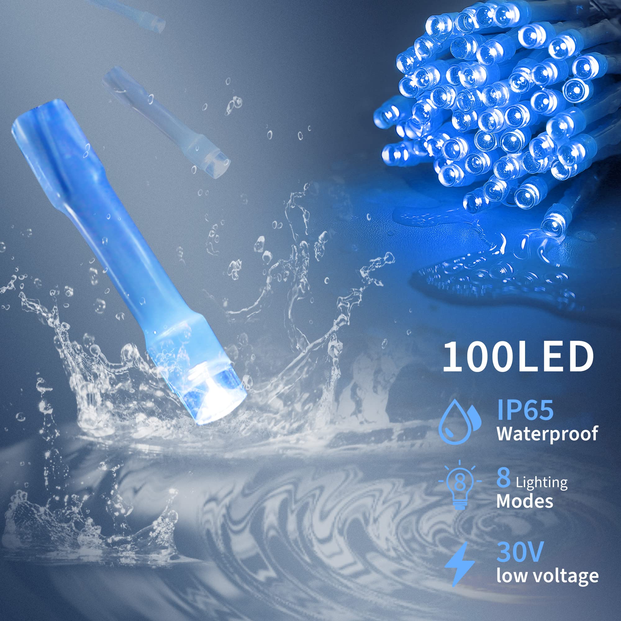 Oopswow Led String Lights, 30V Plug In Fairy String Lights With 8 Modes For Indoor And Outdoor Party Wedding Home Patio Lawn Gar