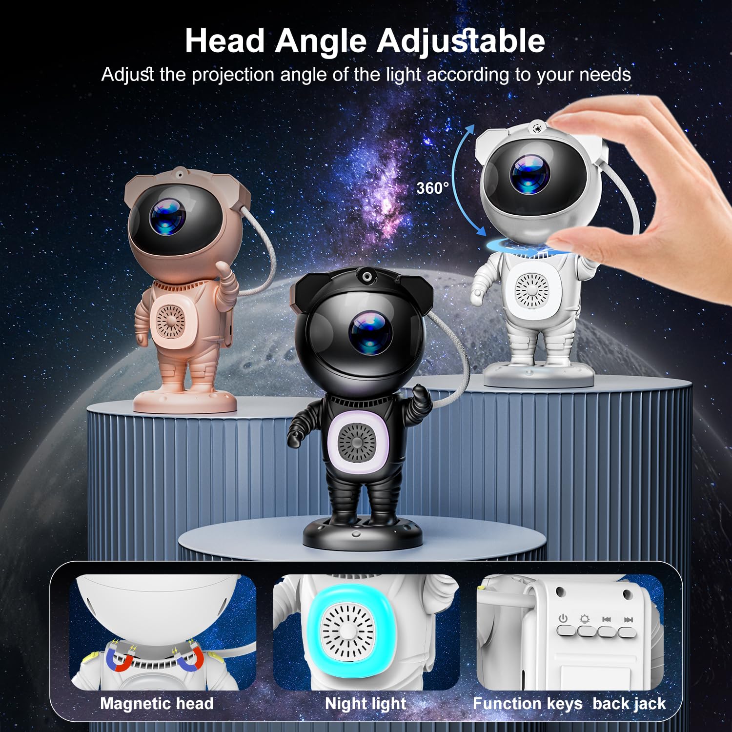 Galaxy Projector, Star Projector For Bedroom, Night Lights For Kids Room, White Noise, Bluetooth Speaker, Remote Control, Room Decor, Gifts For Girls, Boys, Adults, Christmas, Birthday