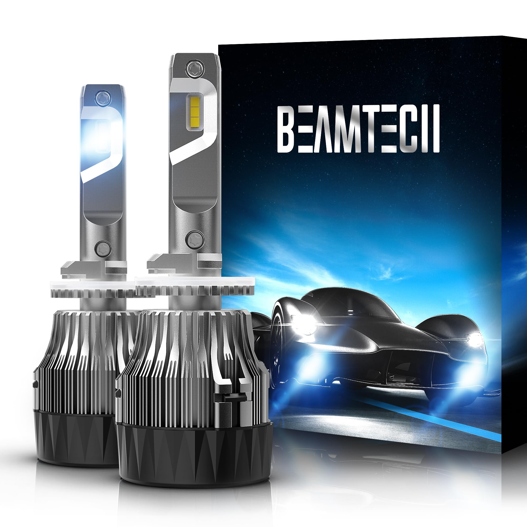 BEAMTECH 880 Fog Light Bulb, 6500K Aluminum Small Size, Model 880, Suitable for ATV/UTV