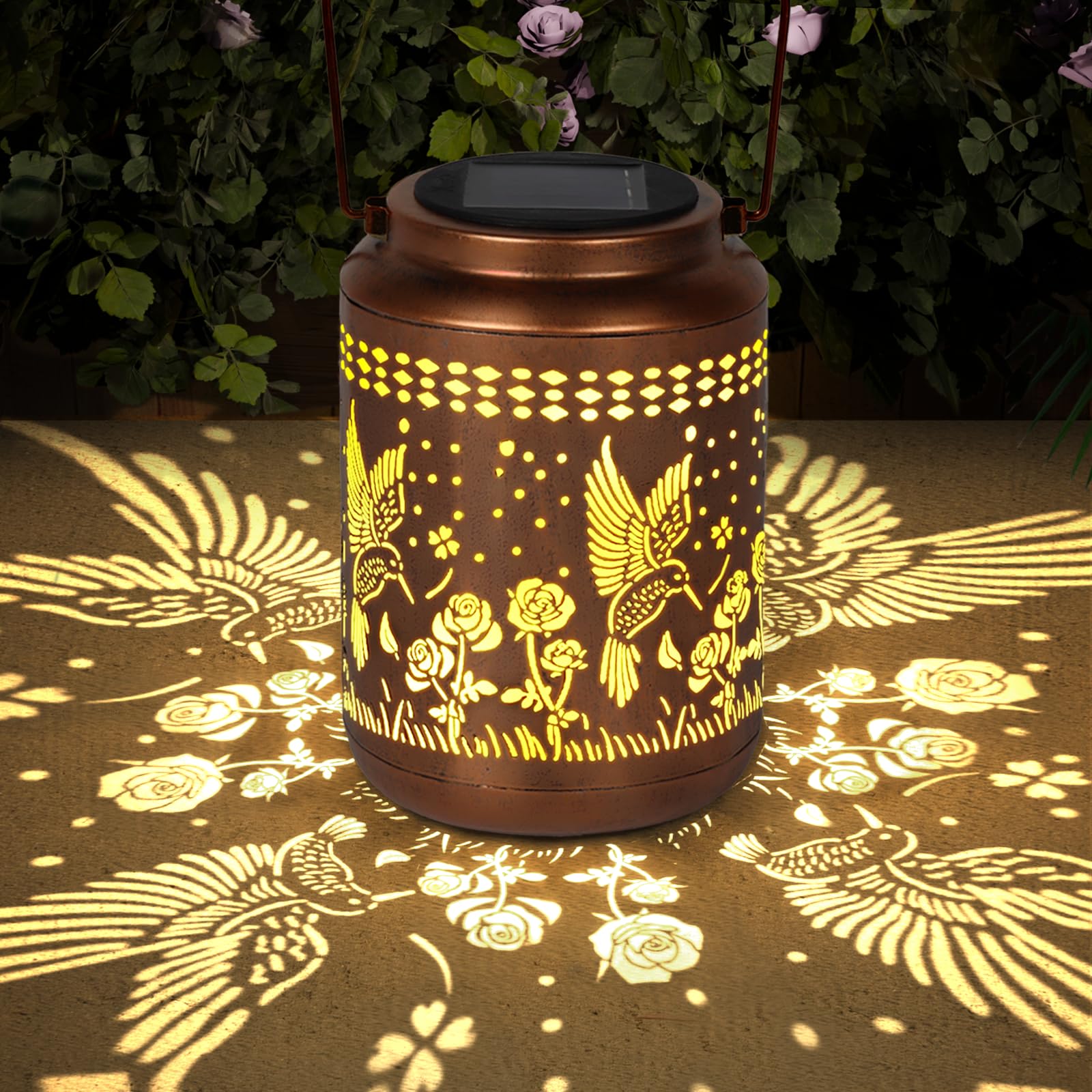 Hummingbird Solar Lantern Outdoor Hummingbird Decor Garden Decor Waterproof Decor Light Hanging Solar Lights Yard Decor  Christmas Gifts  Gifts For Women  Gifts For Mom  Gifts For Grandma