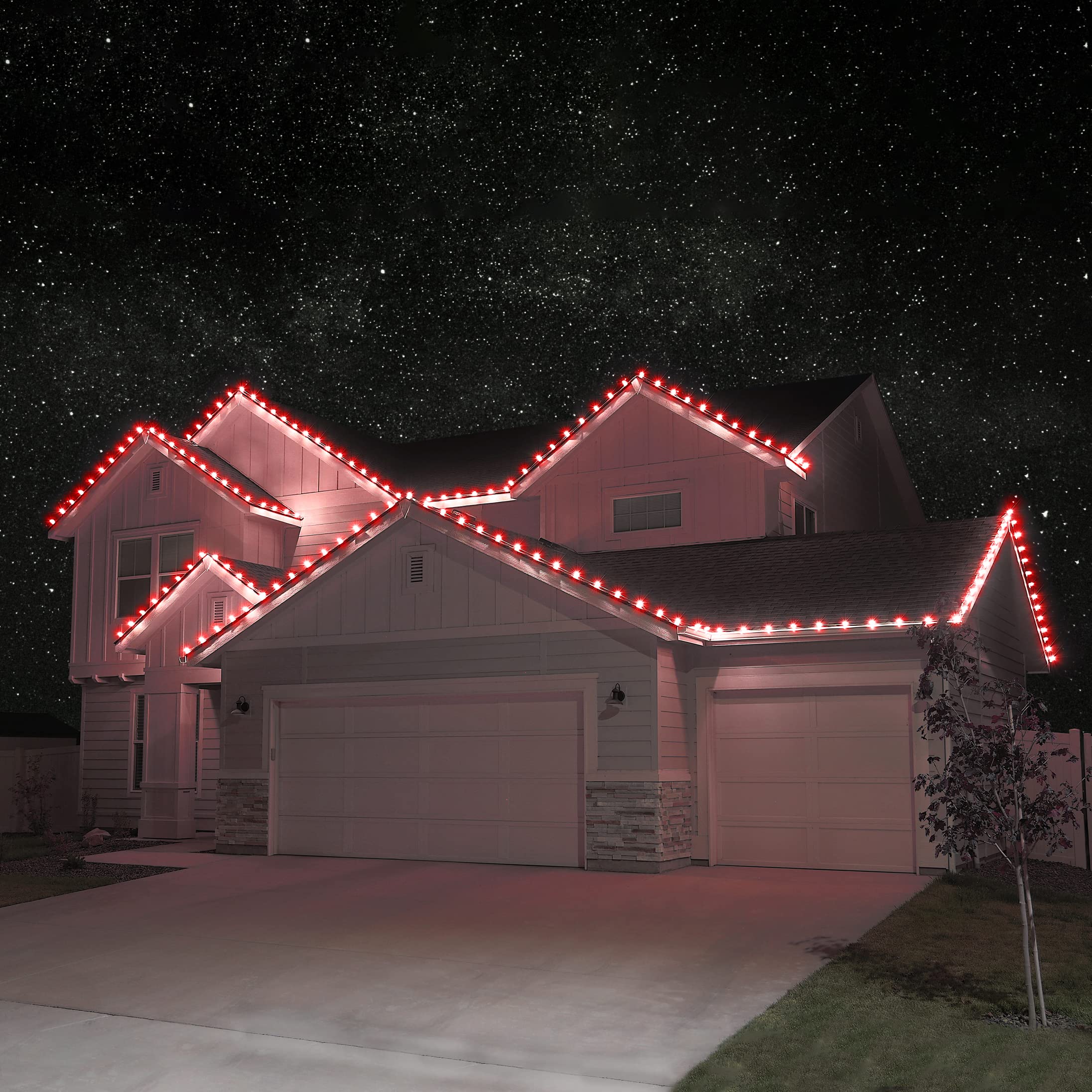 Holiday Lighting Outlet Set Of 500 C9 Led Christmas Lights | Red Filament Bulbs For Indoor & Outdoor Use | Traditional Holiday L