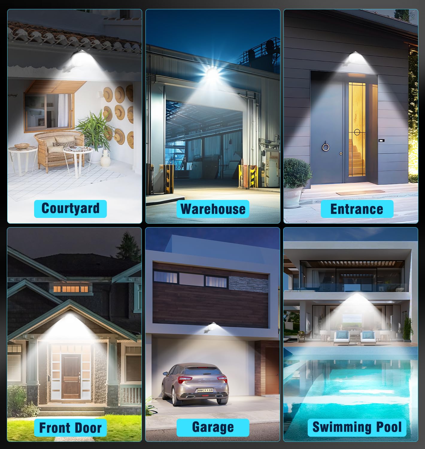 150W Led Barn Light, 2Pack 20000Lm Yard Area Light Dusk To Dawn Outdoor Lighting With Photocell, 6500K Daylight Ip66 Waterproof