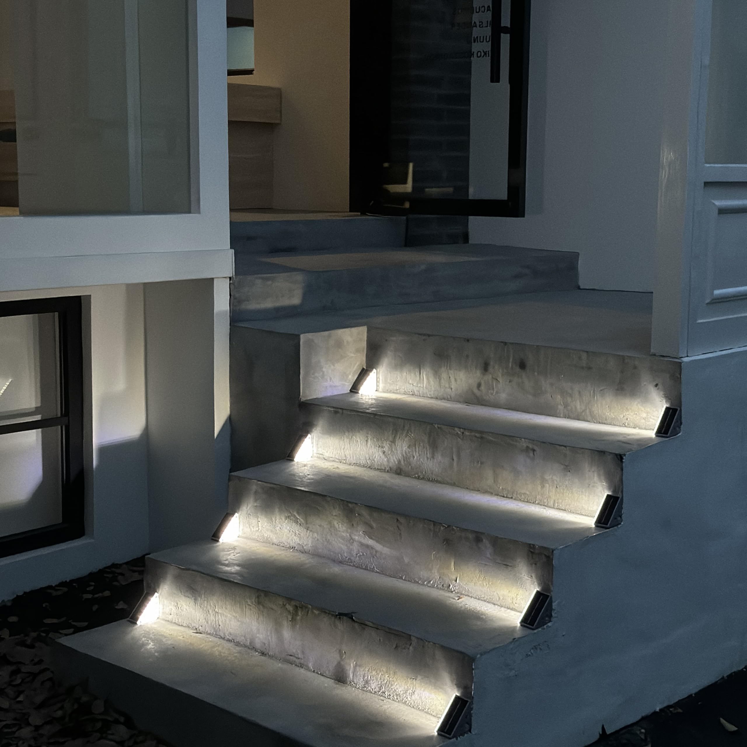 Jofios Solar Stair Lights 16-Pack, Waterproof Cool White Step Lights For Outdoor Use