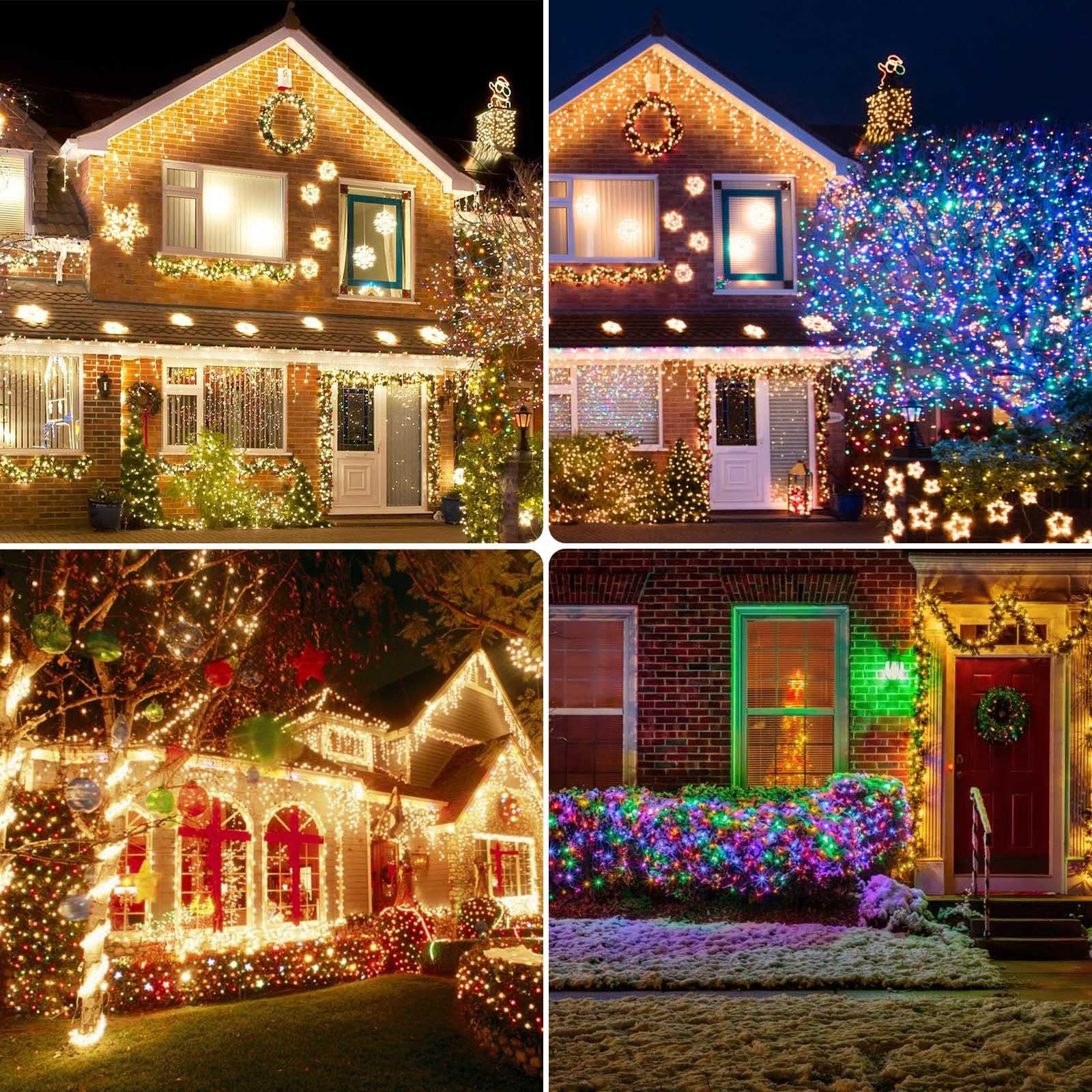 SANJICHA 100 LED Color Changing Christmas String Lights, Warm White & Multicolor, Waterproof with Remote & Timer, Model MLS-D29V6WUD-O