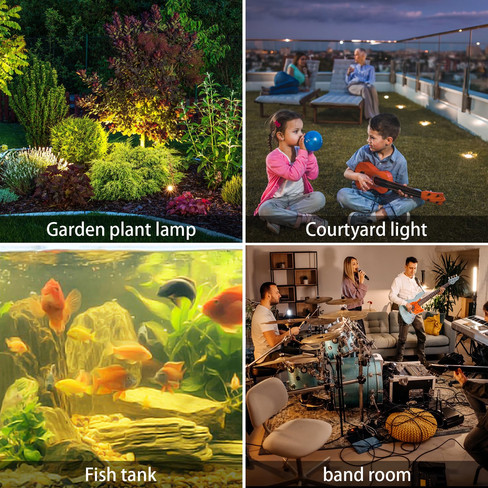 Aveki Solar Pond Spotlights - 12 Led Dual Head Underwater Lights For Garden & Fountain, Warm White