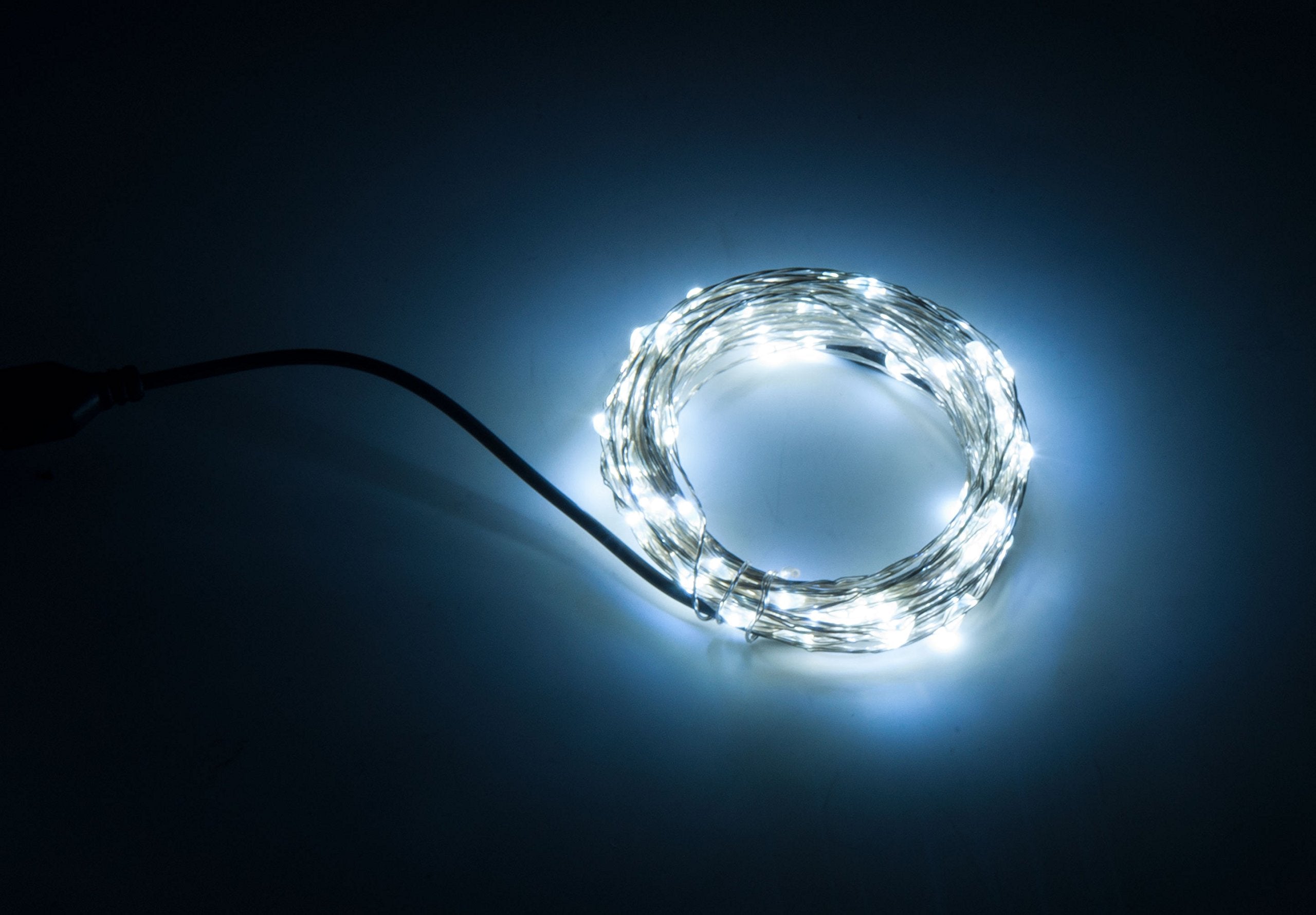 Karlling USB Plug in LED Fairy Lights,5 Packs of 50 LED Bulbs 16 Ft Silver Wire Waterproof Starry String Lights for Bedroom Pati