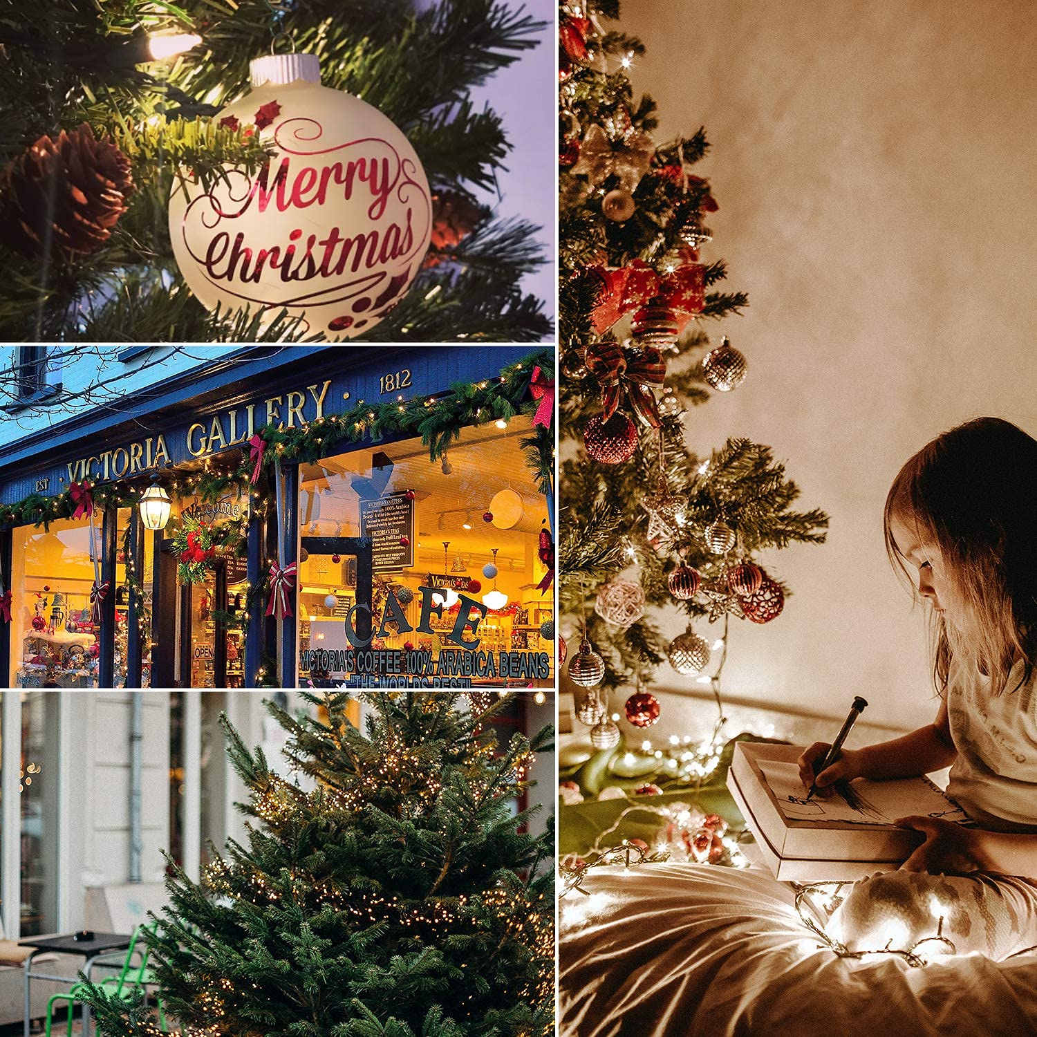 Brightown Battery Operated Christmas Lights, 50 LED Mini String Lights, 18 Feet, Warm White, Waterproof, 8 Modes, 4 Pack