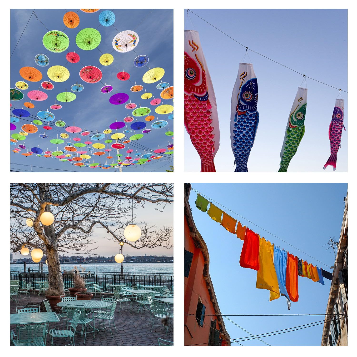 Bestnewll Globe String Lights Hanging Kit With 164 Ft Stainless Steel Wire, Turnbuckle & Hooks