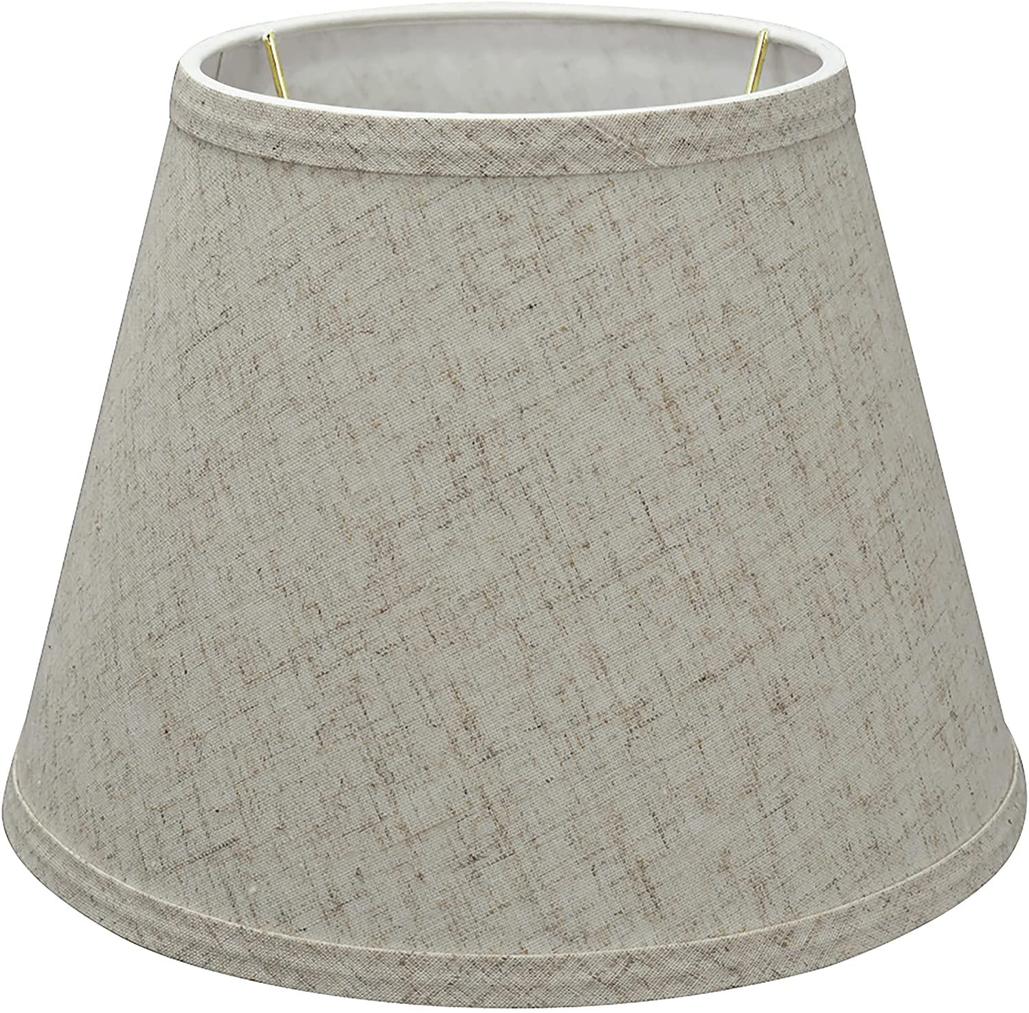 Aspen Creative 58851A, Empire Uno Lamp Shade, Beige, 6&quot; Top X 10&quot; Bottom X 7.5&quot; Slant Height, Slip Uno 33Mm