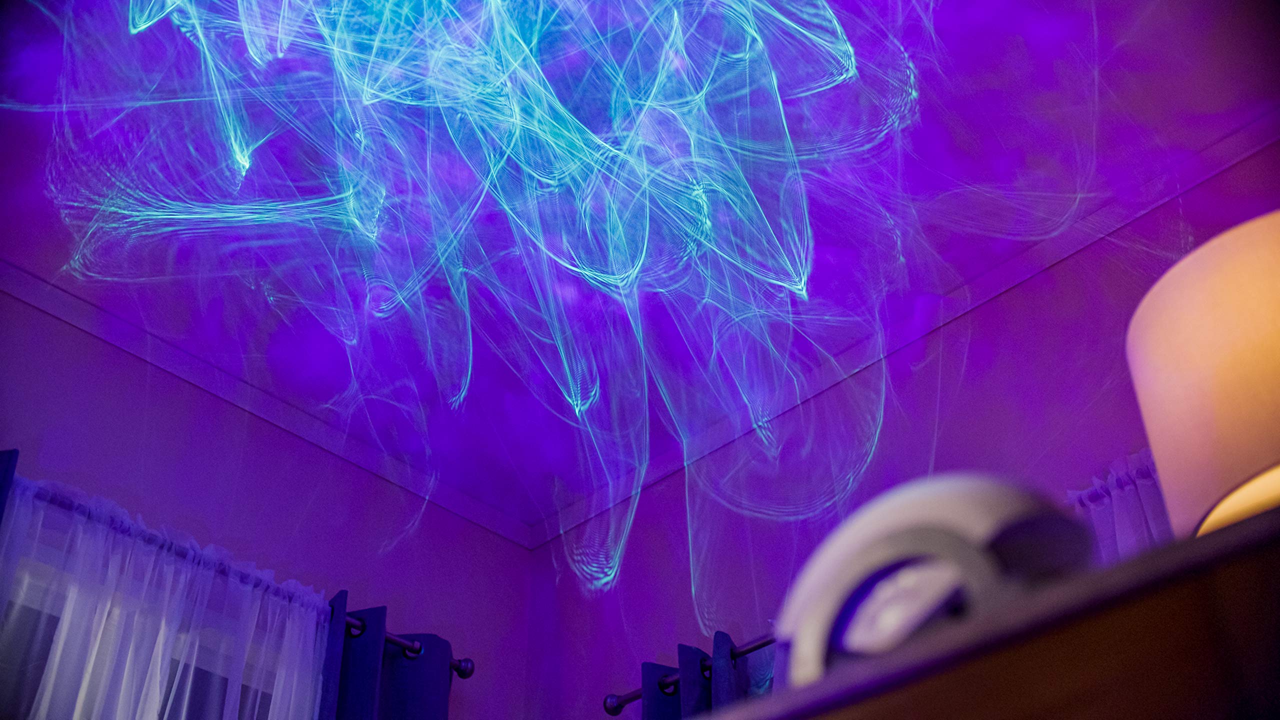 BlissLights Ark Lite LED Aurora Projector - Green/Blue Laser Nebula Mood Lamp, Model 900-00048_A, Charcoal Housing