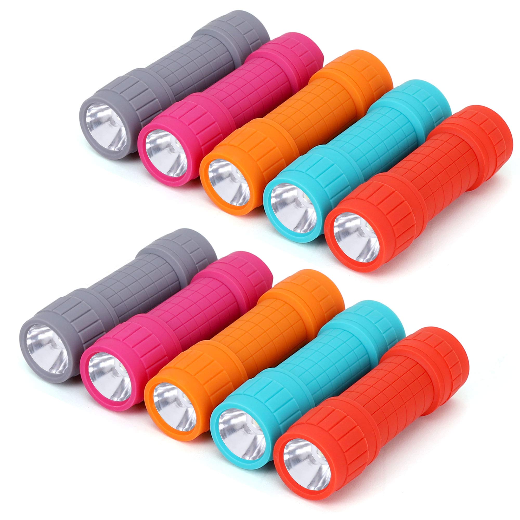 FASTPRO LED Mini Flashlight Set - 10-Pack, 100-Lumen, Red, Model F00556, Includes AAA Batteries