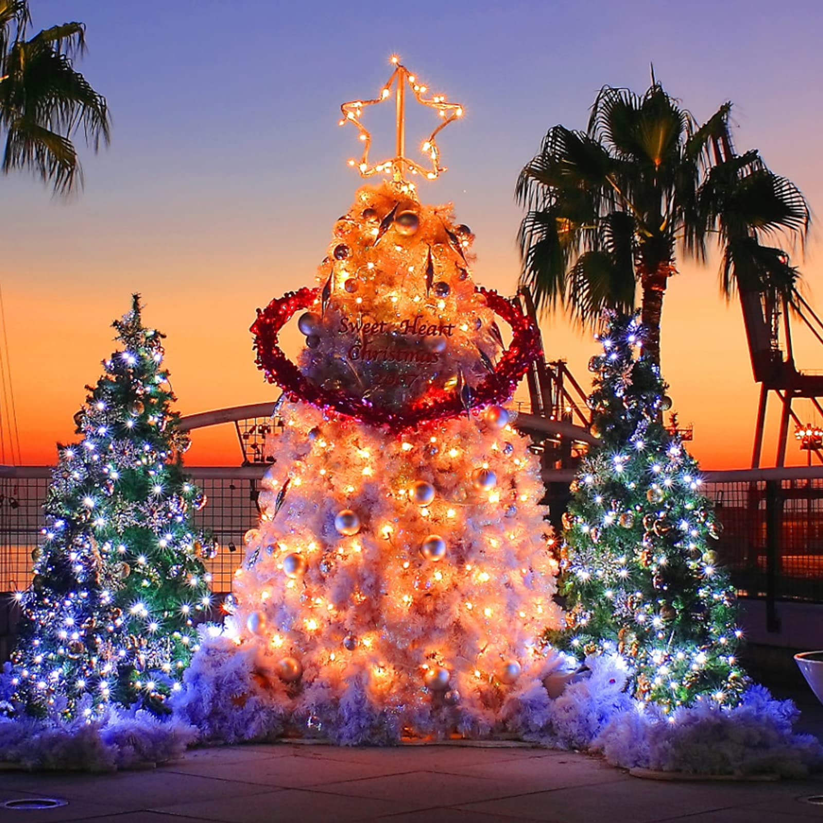 Minetom Clear Christmas Lights Set 100 Count 25 Feet Incandescent Bulb Mini String Lights For Indoor Christmas Tree Garland Birthday Wedding Party Festival Decoration, White Wire