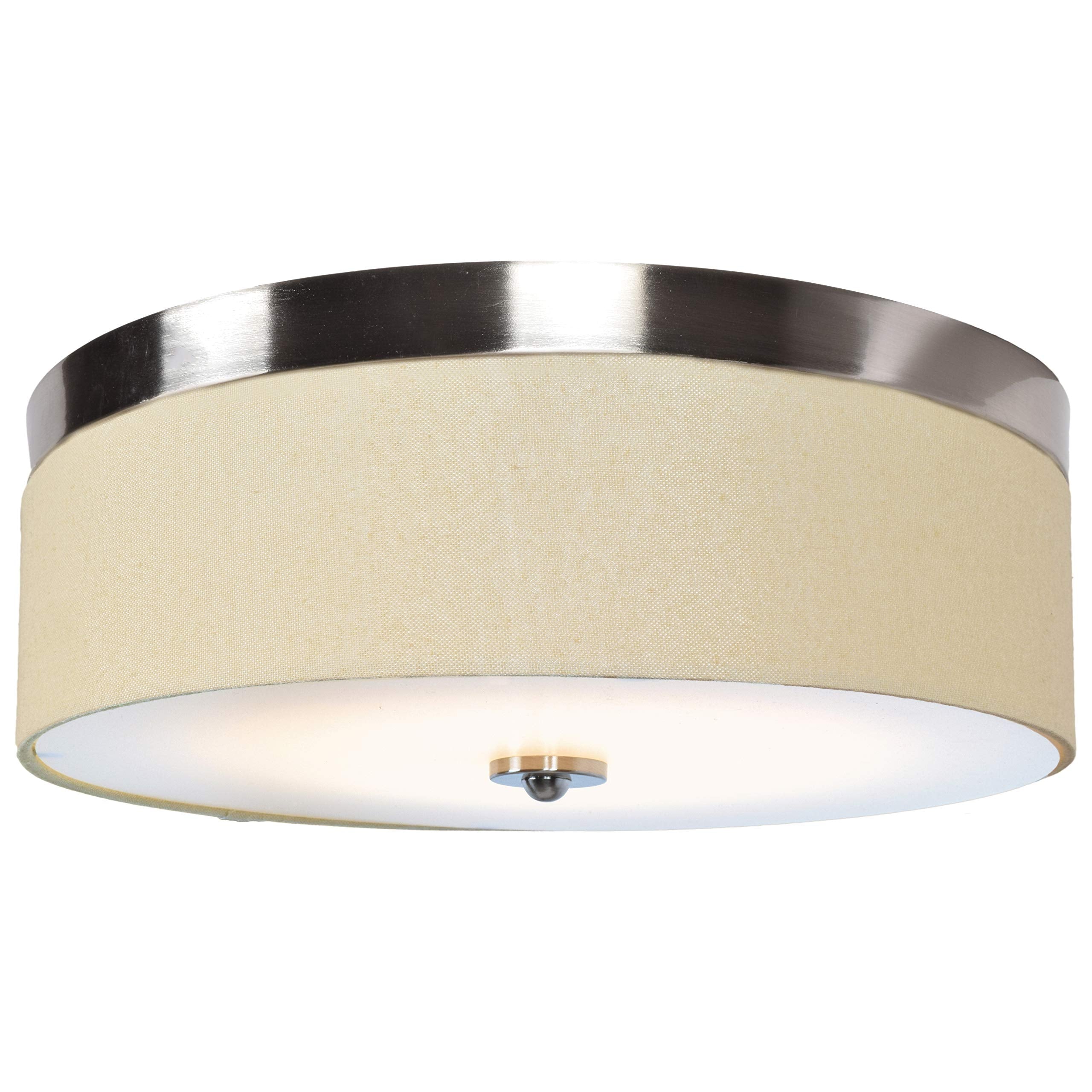 Access Lighting - HI Access 20821LEDD-BS/ACR Transitional LED Flush Mount from Mia Collection in Pewter, Nickel, Silver Finish, 