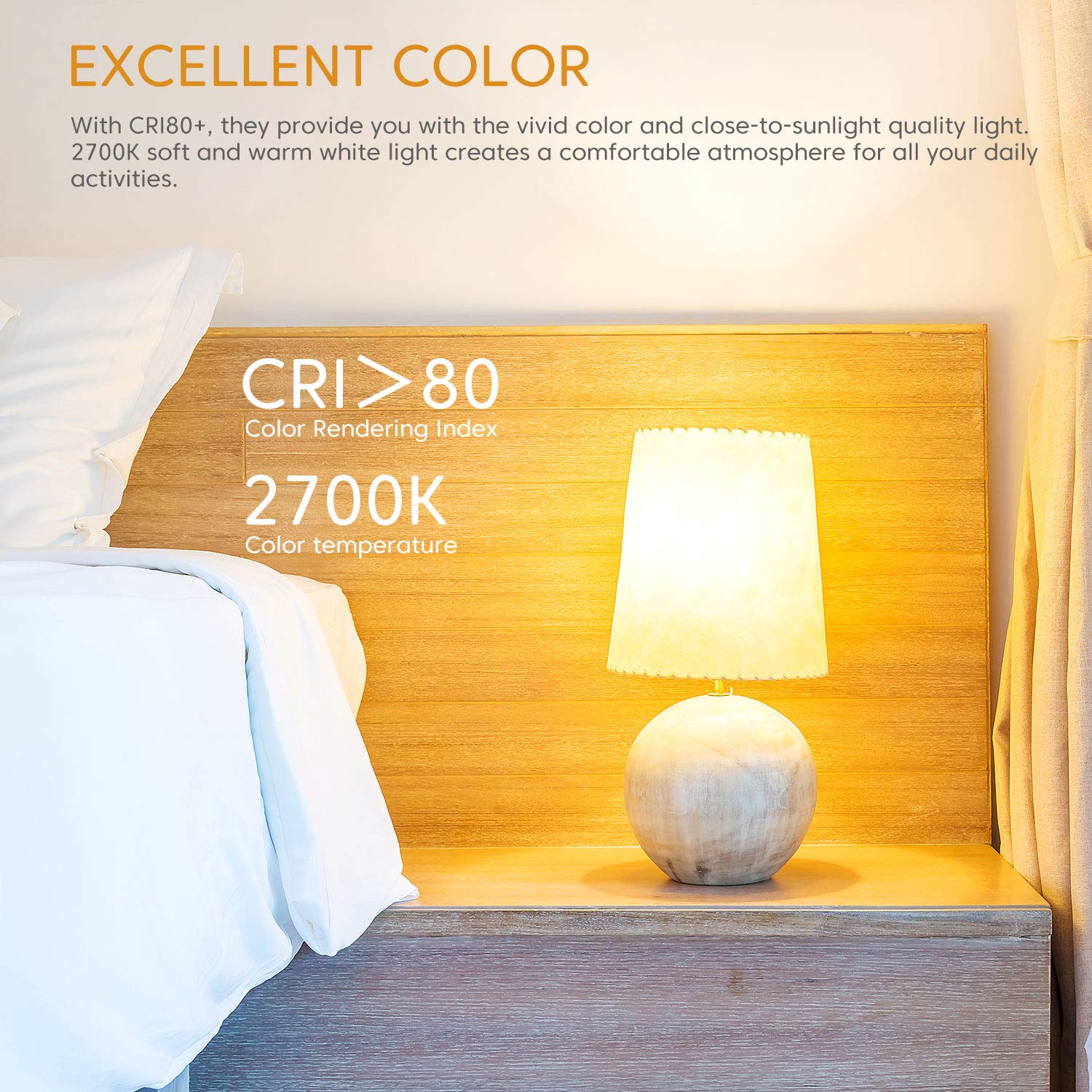 Linkind A19 Led Light Bulb, 100W Equivalent Light Bulbs, 14W 2700K Soft White, 1600 Lumens Non-Dimmable Led Bulb, E26 Standard B