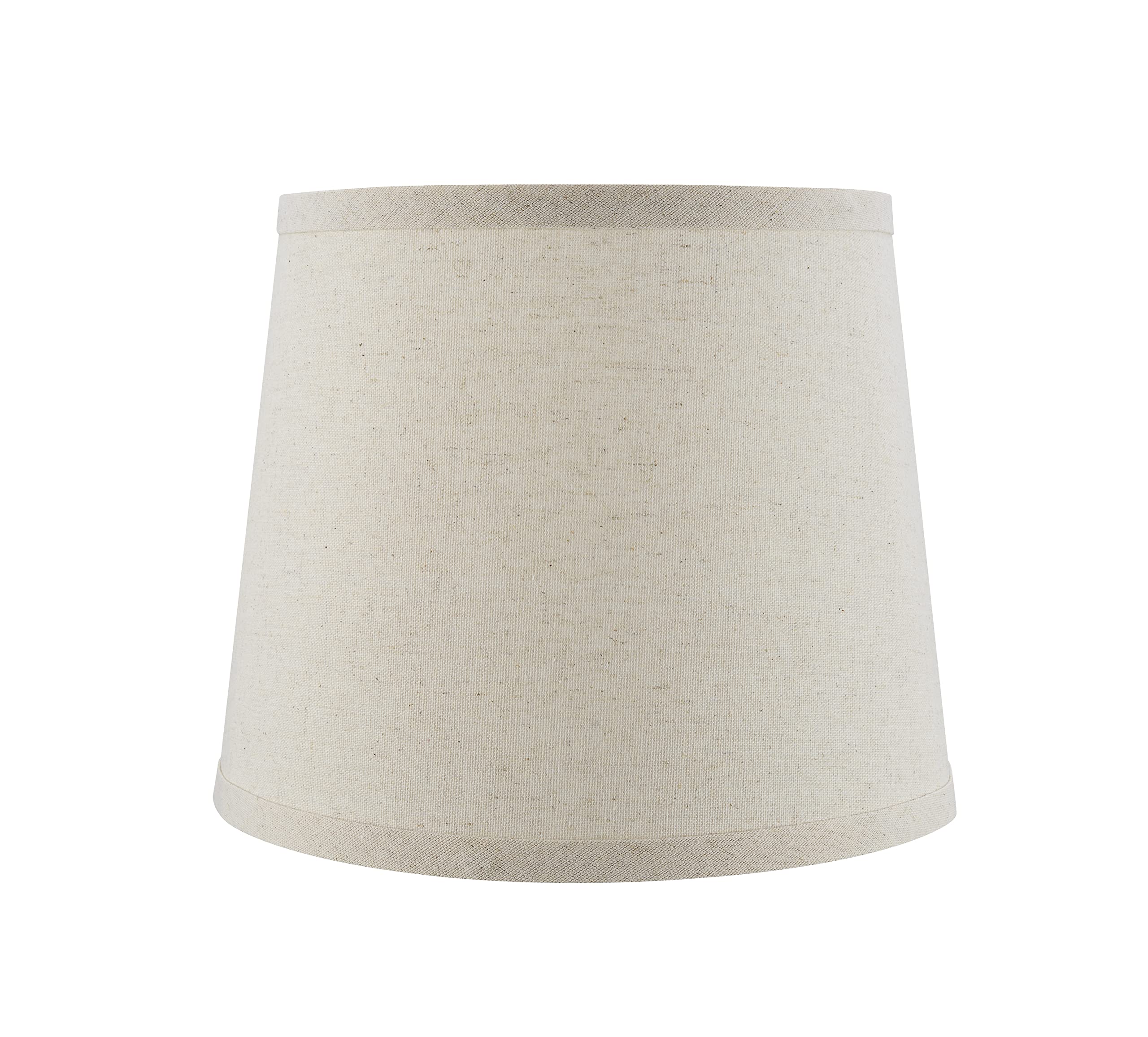 Aspen Creative 38006, Collapsible Empire Transitional Spider Shade, 9 Top x 11 Bottom x 9 Slant, Oatmeal Linen