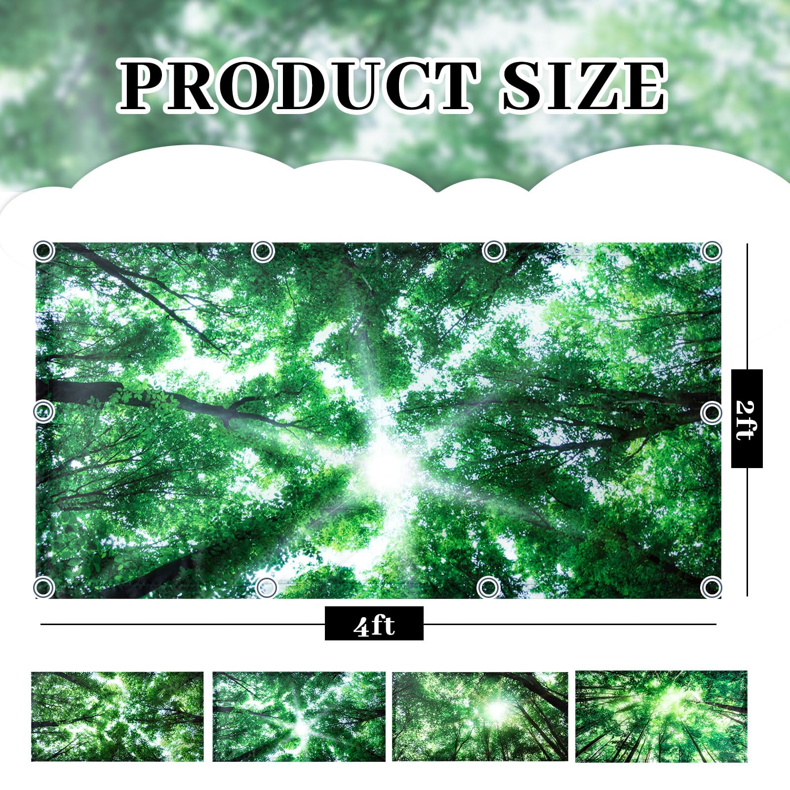 Roceei Pack Of 4 Fluorescent Light Covers For Ceiling Lights, 4 X 2 Ft, Magnetic Light Covers For Classroom Office Home School(F