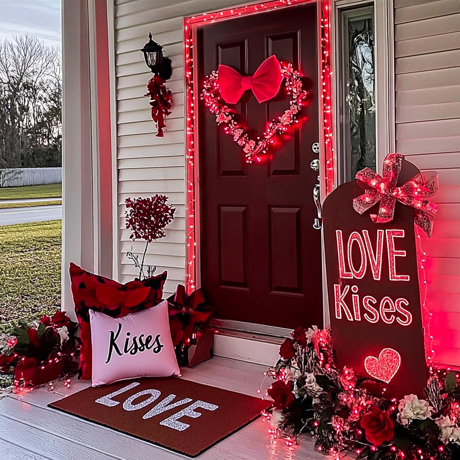 Jmexsuss 200 Led Red Fairy Lights, 66 Ft 8 Modes Red Christmas Lights Indoor Plug In With Wheel, Remote Control Red Twinkle Ligh