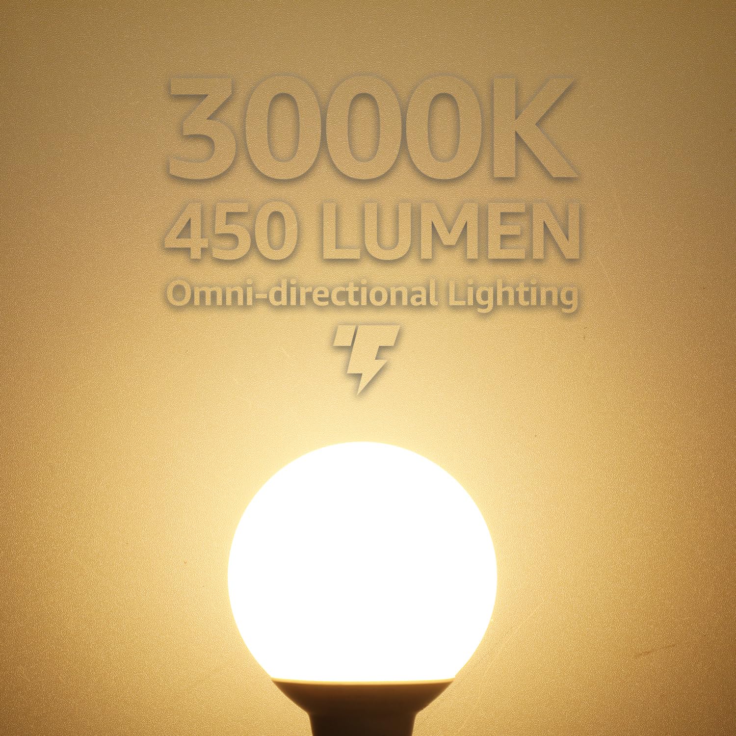 TORCHSTAR Dimmable G25 LED Light Bulb 6W 450LM 12-Pack Warm White 3000K E26 Base Round Frosted