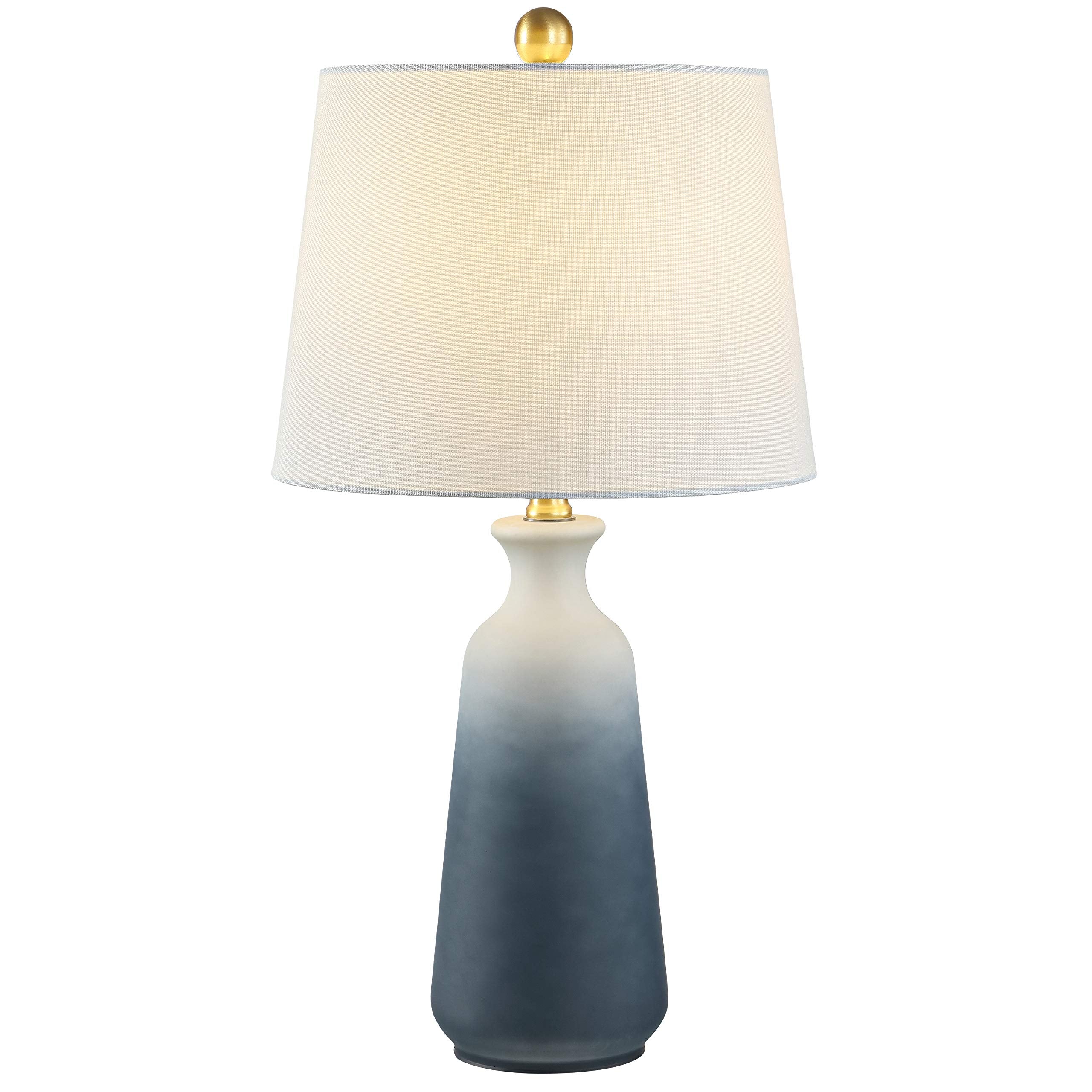 SAFAVIEH Lighting - Narem 23-Inch Glass Table Lamp - Blue Grey - Contemporary Ombre Design - Ideal for Living Room, Bedroom, Ent