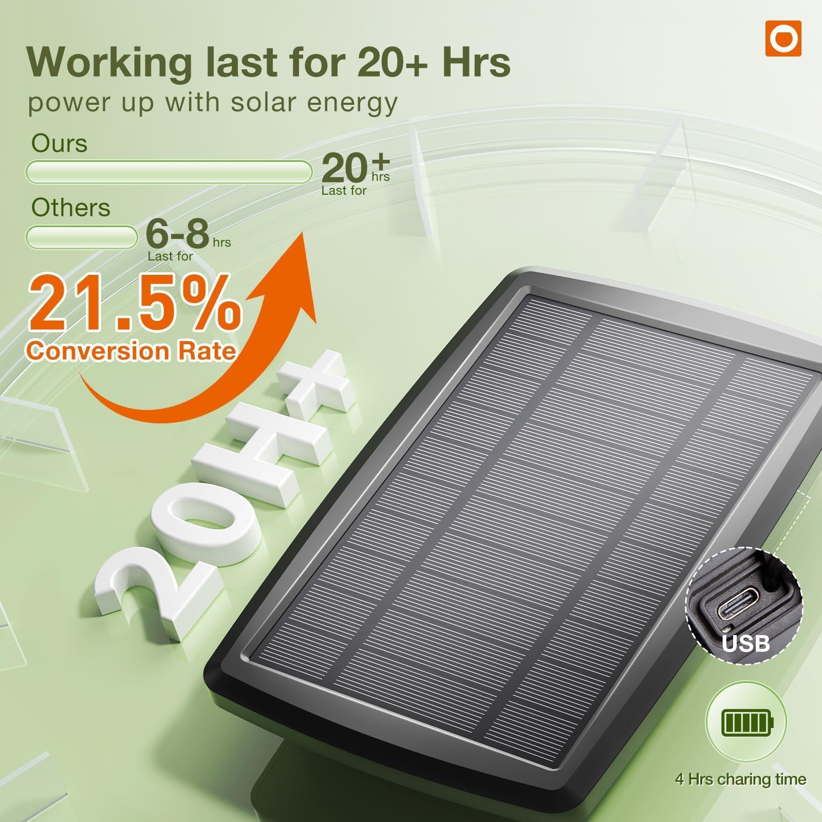 Addlon 78(72+6) Ft Solar String Lights Waterproof,Patio Lights Solar Powered With Remote & Usb Port 3 Lighting Modes 24+2 Led Sh