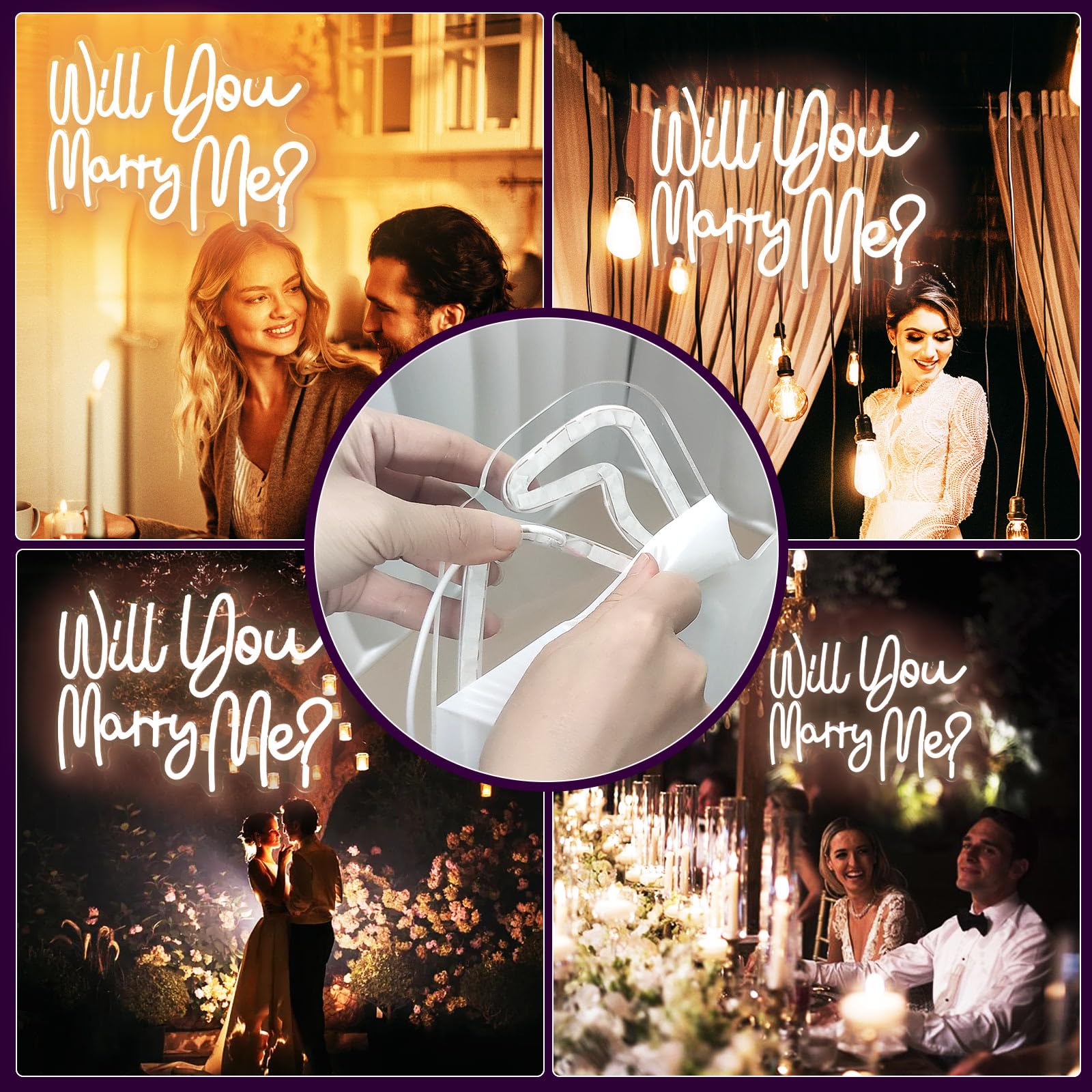 Will You Marry Me Neon Signs For Wall Decor Warm White Led Light Sign For Room Decor Light Up Sign For Birthday Party Wedding Decoration Usb Powered