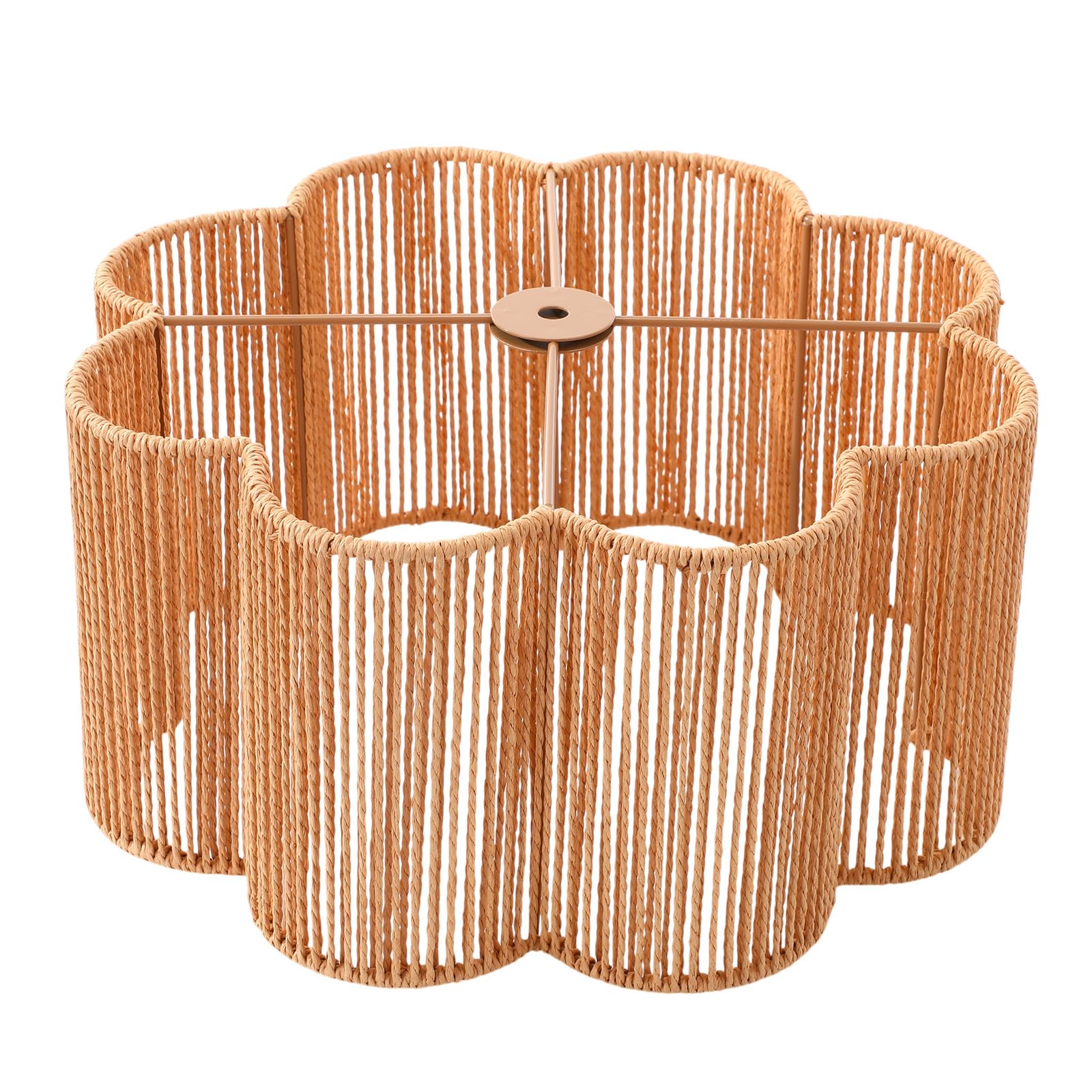 VIHOSE 12.6 Inch Boho Rattan Lamp Shades Wicker Vintage Rattan Small Lampshade for Table Floor Hanging Lamps Farmhouse Rustic La