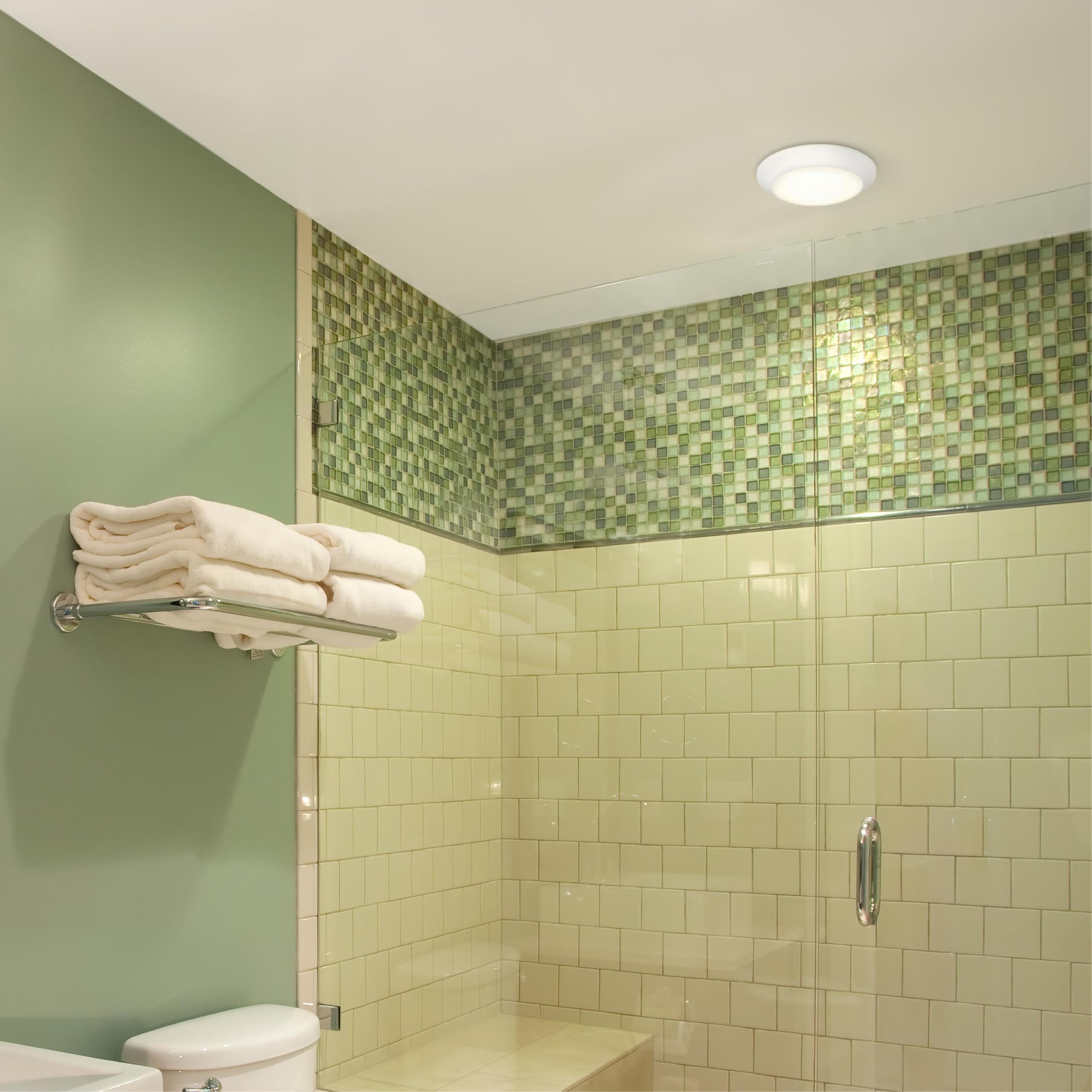 Westinghouse 6134000 Makira Traditional One-Light, 7.5 Inch 16 Watt Dimmable Led Indoor/Outdoor Surface Mount Fixture With Color