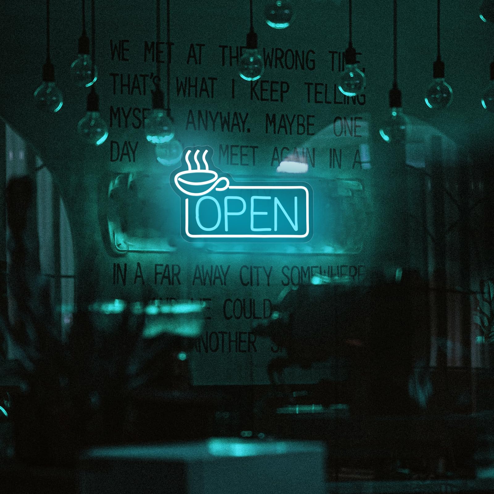 Moodlion Coffee Neon Sign For Wall Decor Studio Room Led Lights, Open Decor Neon Signs Aesthetic Operated Light For Door Decorat