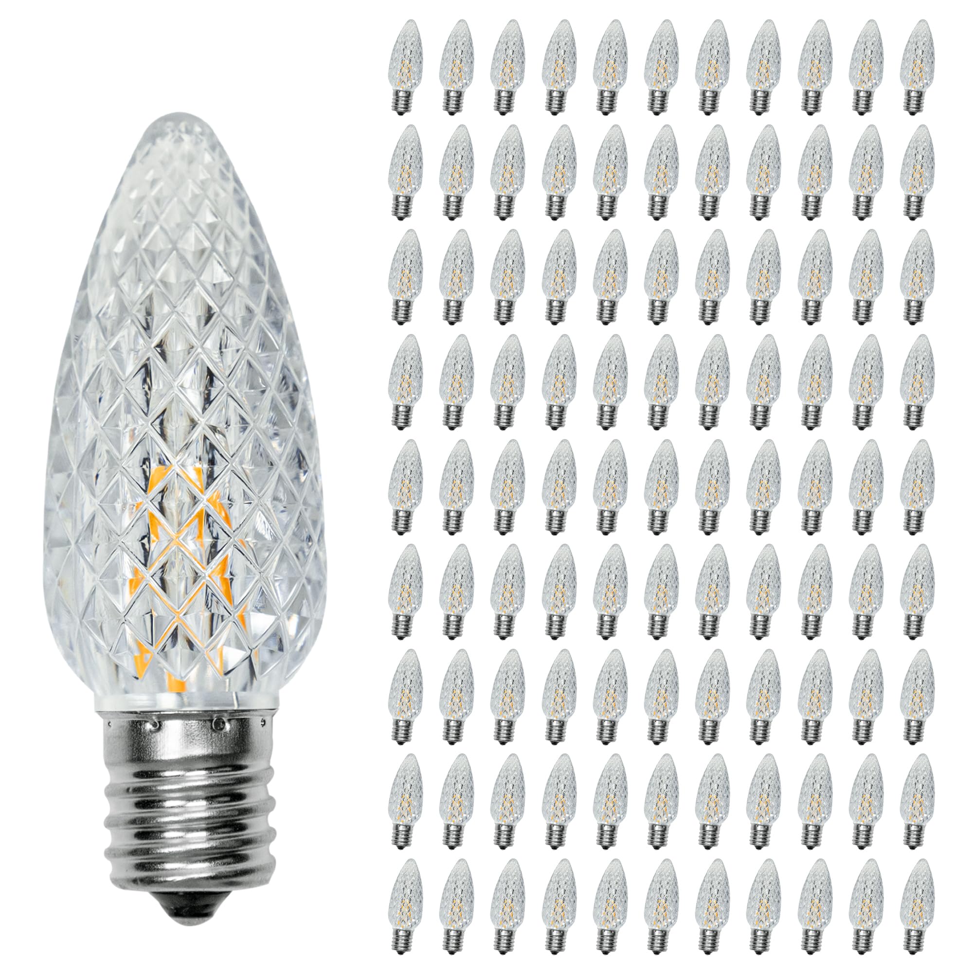 100 Pack C9 Led Christmas Lights Bulb, C9 Replacement Led Christmas Lights Outdoor Bulb, C9 Shatterproof Led Bulb For Christmas 