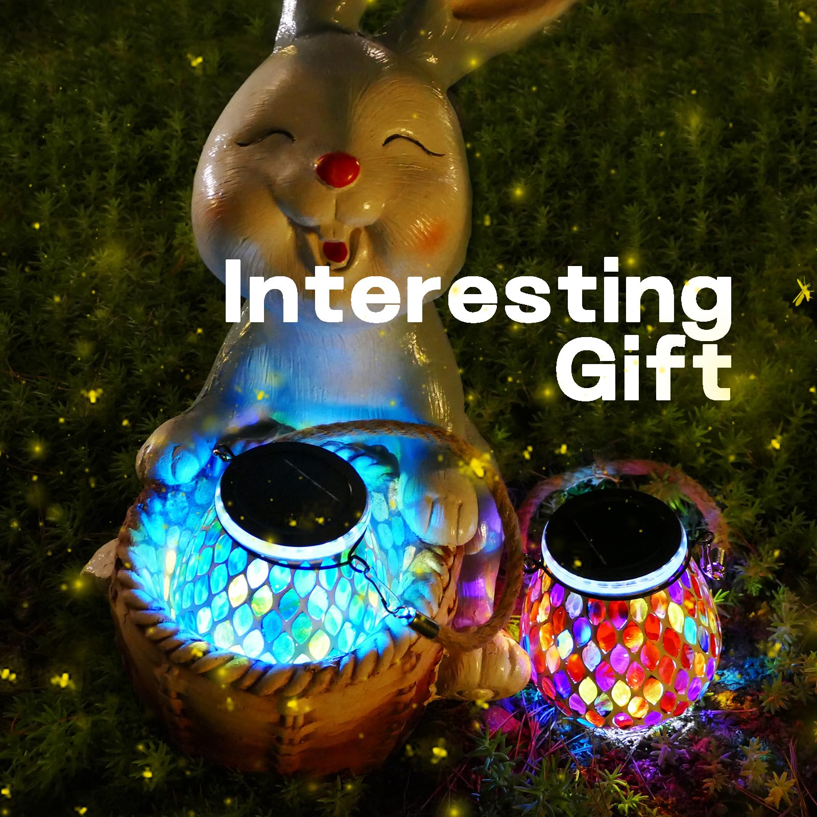 Mosaic Red Solar Lanterns, Outdoor Glass Hanging Lights, Waterproof, Solar Table Lamps, Christmas Gifts For Women Mom Grandma, Night Lights, Decoration For Garden, Patio, Yard, Party, Outdoor Decor