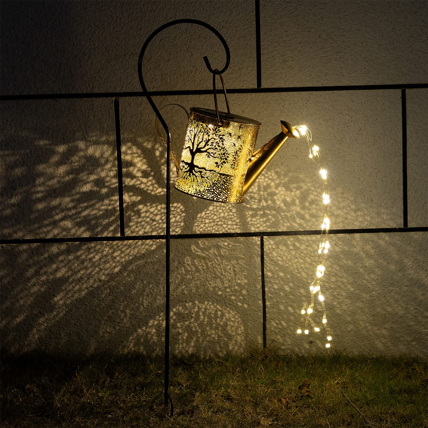 Solar Lights Outdoor Garden Decor, Large Waterproof Watering Can Landscape Lights Outside Decorations for Yard Front Porch Patio