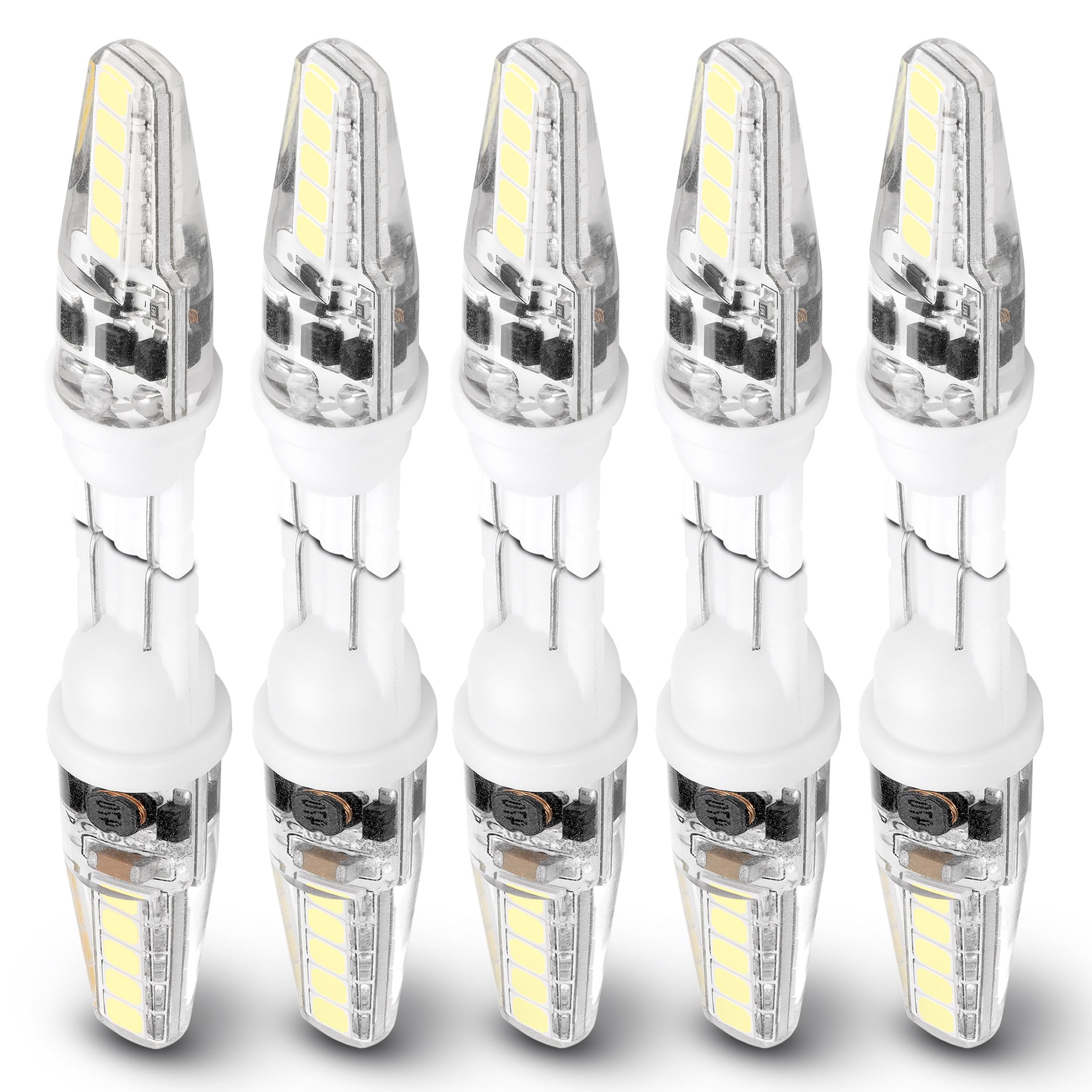 Xyanmc T10 921 922 912 194 168 Led Bulbs Bright White 6000K, 12-24V 300Lm For Rv Camper Trailer Boat Trunk Interior Dome Map Lic