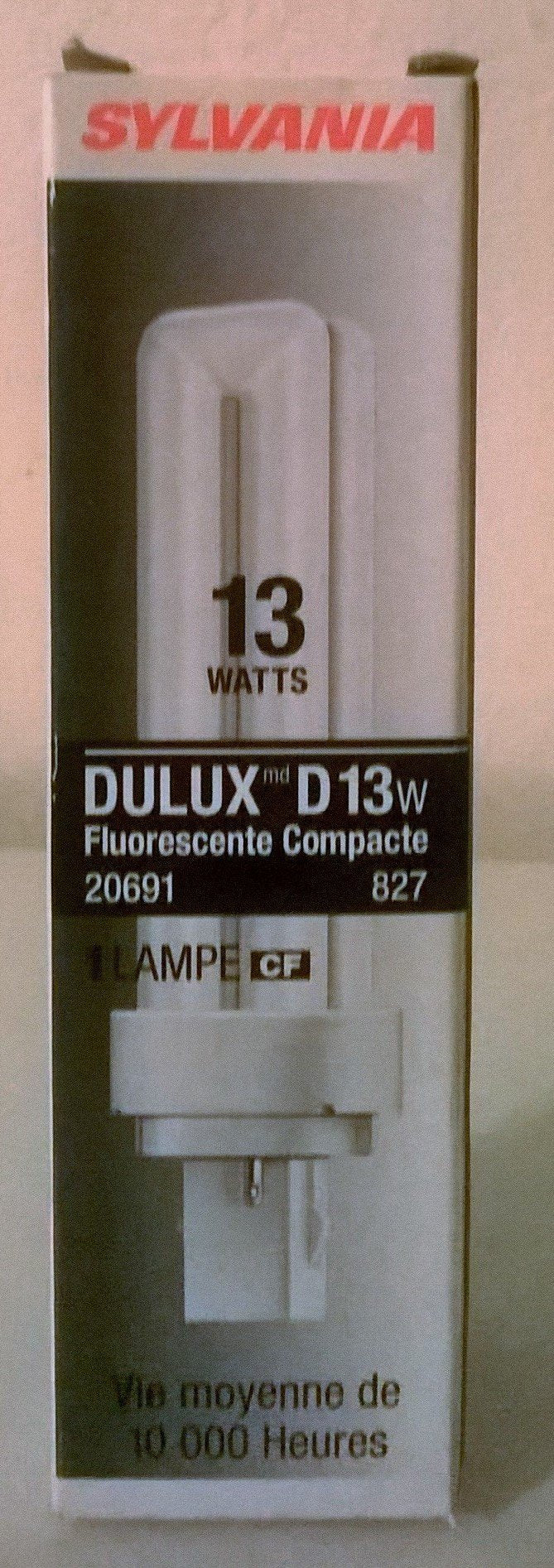 Osram TRTAZ11A Sylvania 20691-CF13DD/827/ECO-13 Watt-2 Pin GX23-2 Base-2700K-CFL Light Bulb