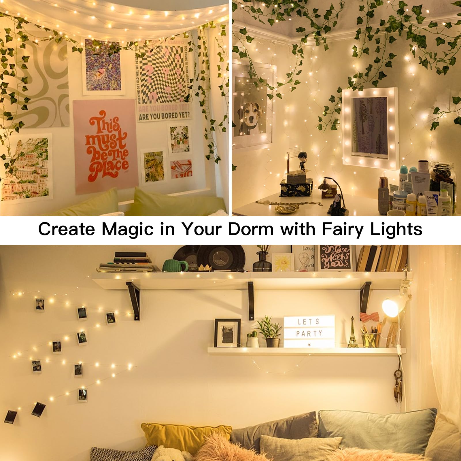 Suddus 66Ft 200 Led Outdoor String Lights, Warm White Christmas Fairy Lights Battery Operated With Remote, Led Twinkle Lights For Bedroom, Dorm, Patio, Tapestry, Backyard, Garden, Xmas, Party, Indoor