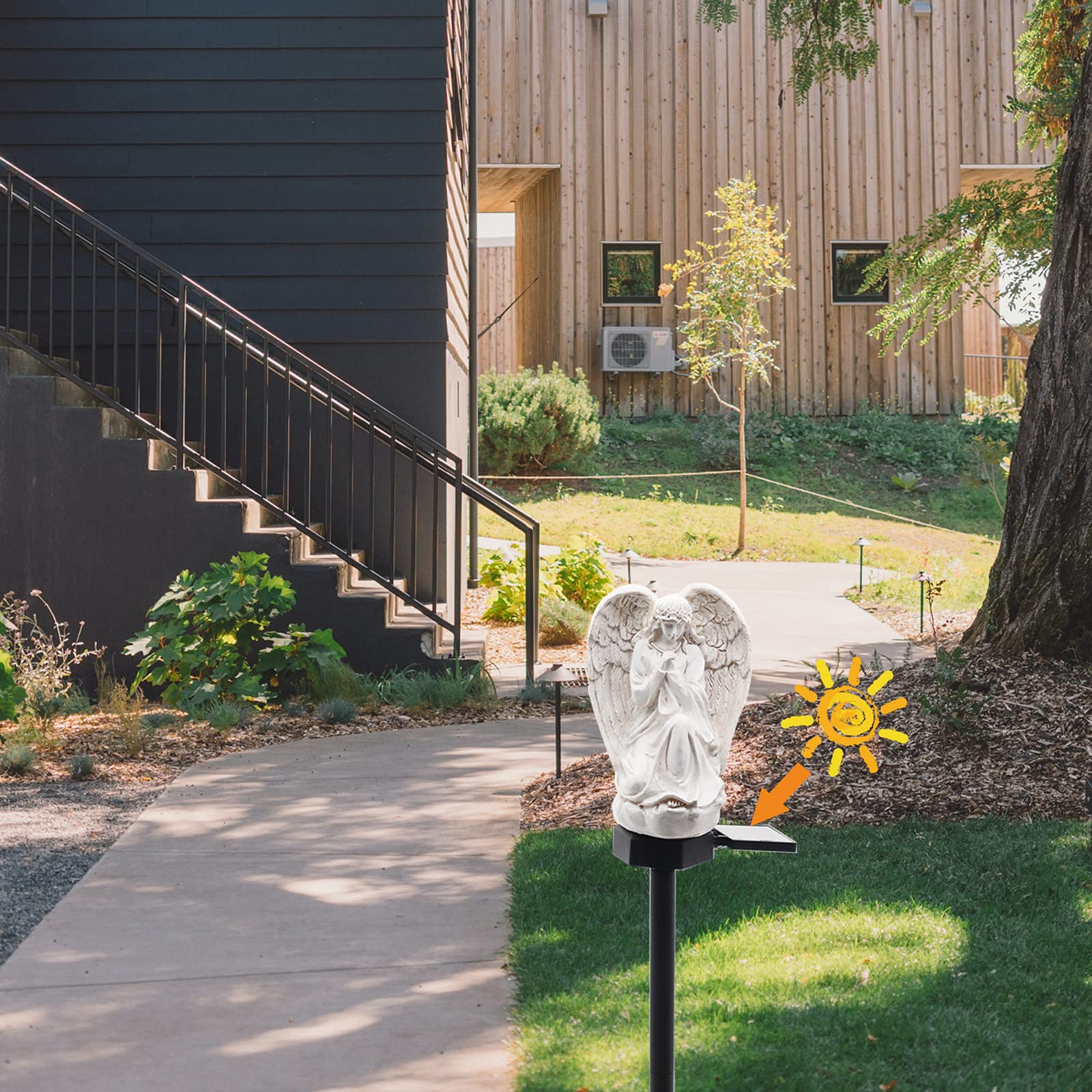 Wayda Solar Angel Light - Waterproof Led Lamp For Cemetery, Garden, Balcony, Memorial Gifts