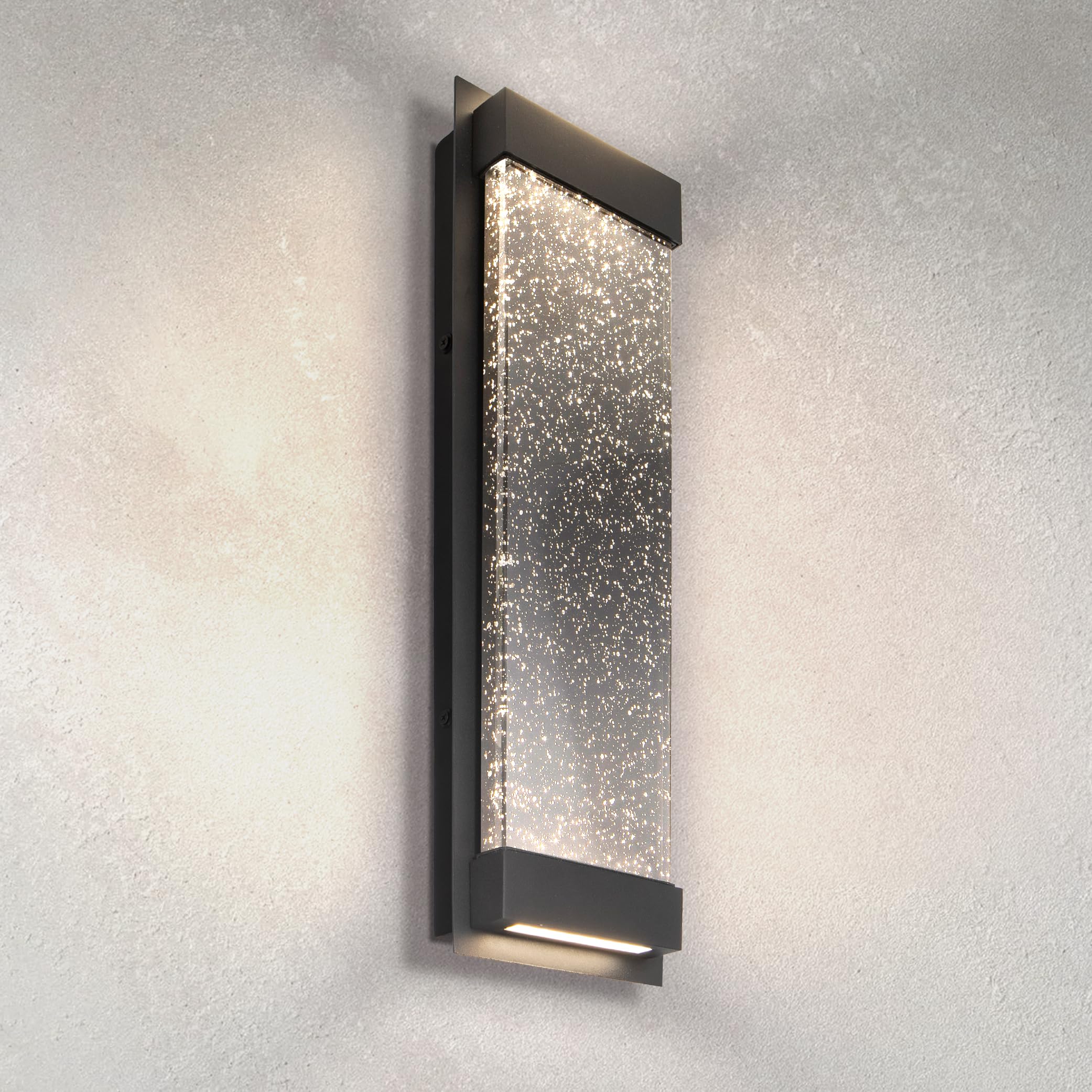 ASD LED 18 Inch Bubble Glass Wall Light Fixture | 22W 520LM 3000K-5000K 100-277V | 3CCT, Waterproof, Dimmable, Up-Down Glow, ETL