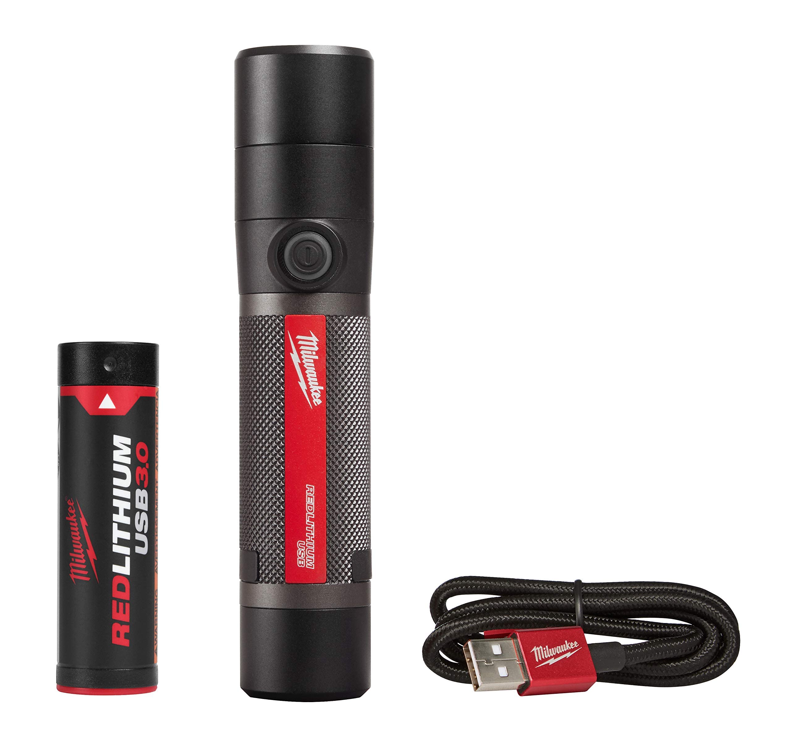 Milwaukee LED Rechargeable Flashlight 800 Lumens Aluminum Black Model 2160-21