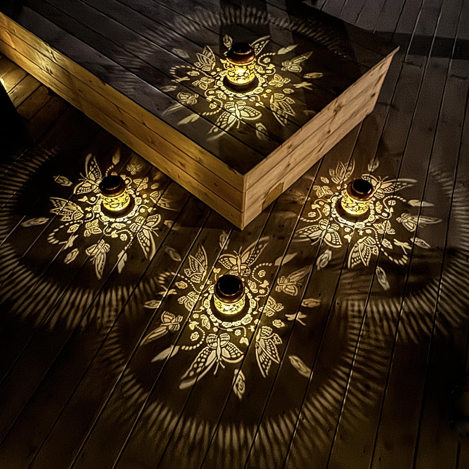 2 Pack Butterfly Outdoor Solar Hanging Lanterns Waterproof Led Solar Lights Metal Decorative Lanterns For Garden, Patio, Courtyard, Backyard, Yard Decor Unique Butterfly Gifts For Women Gardening